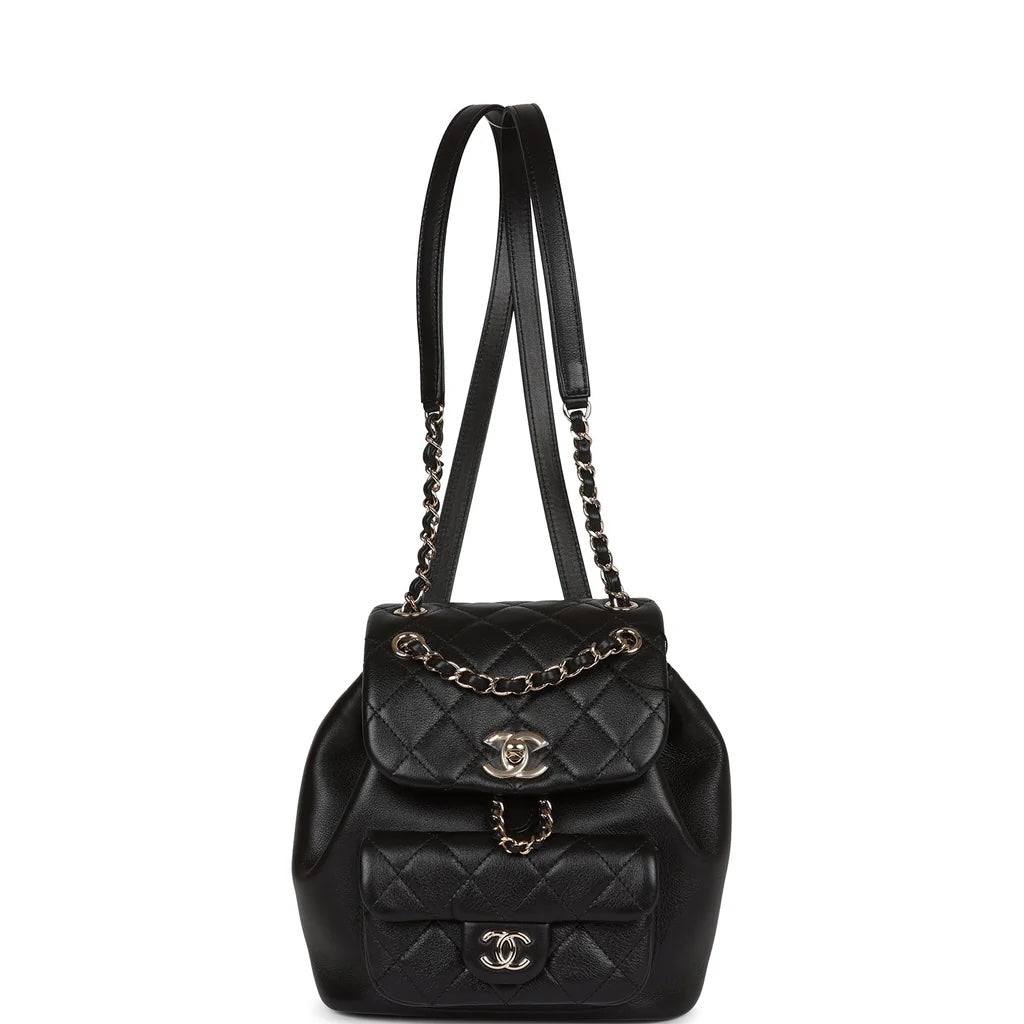 Chanel CC QUILTED LAMBSKIN Backpack - Rovelle Bags
