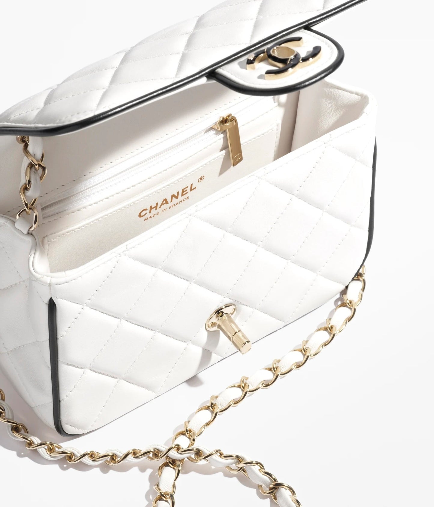 Chanel QUILTED LAMBSKIN GRAPHIC Flap Bag - Rovelle Bags
