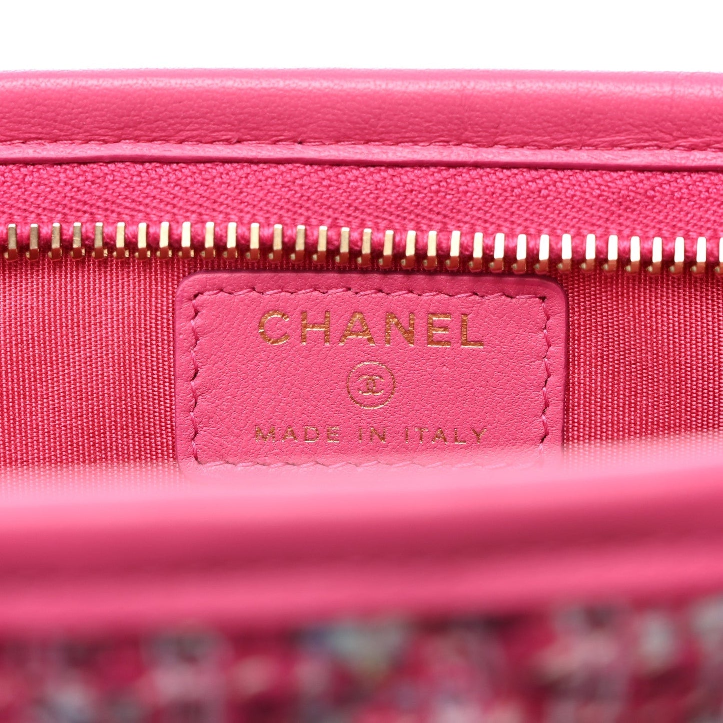Chanel TWEED PVC LAMBSKIN Clutch Bag - Rovelle Bags