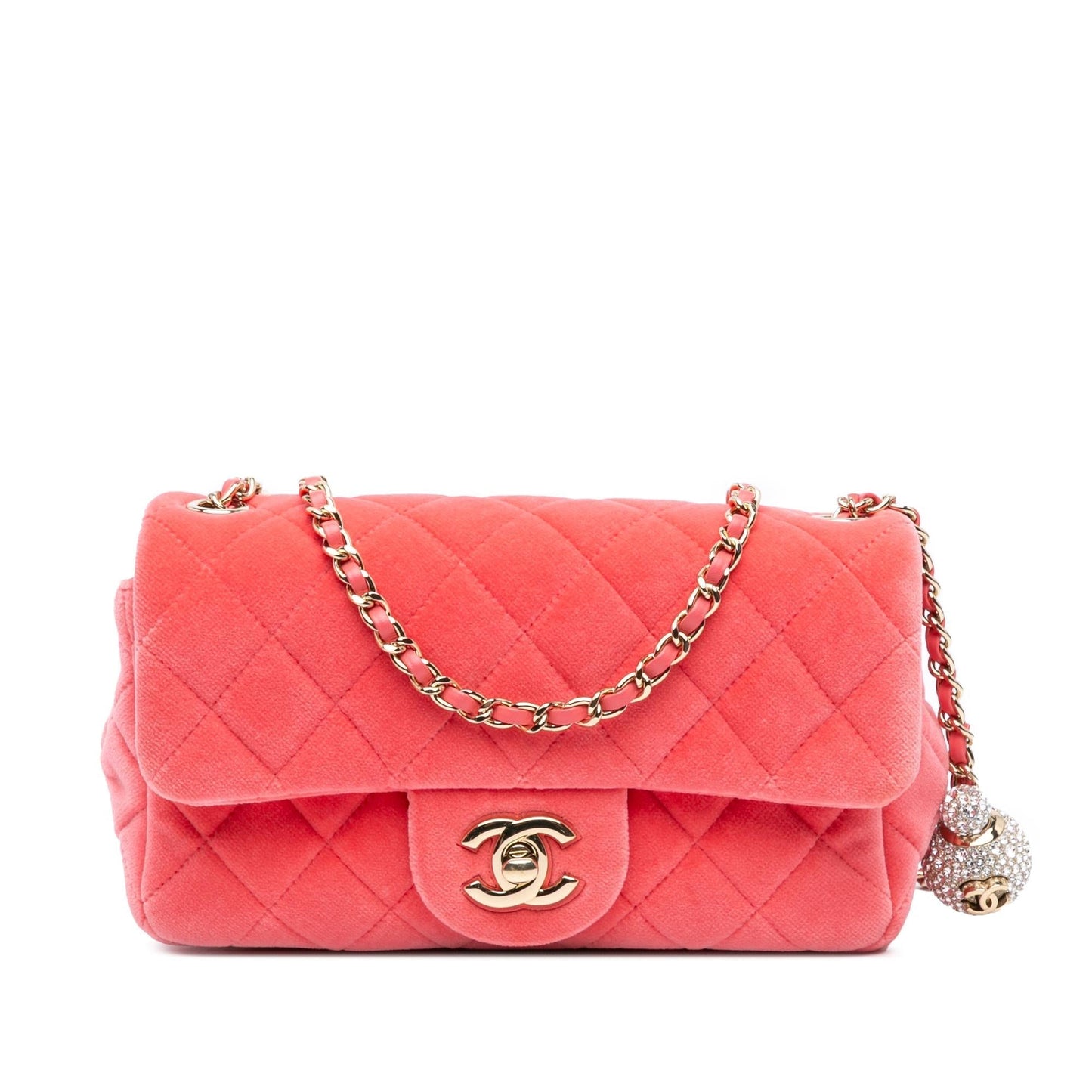 Chanel Rectangular Velvet Pearl Crossbody Bag - Rovelle Bags