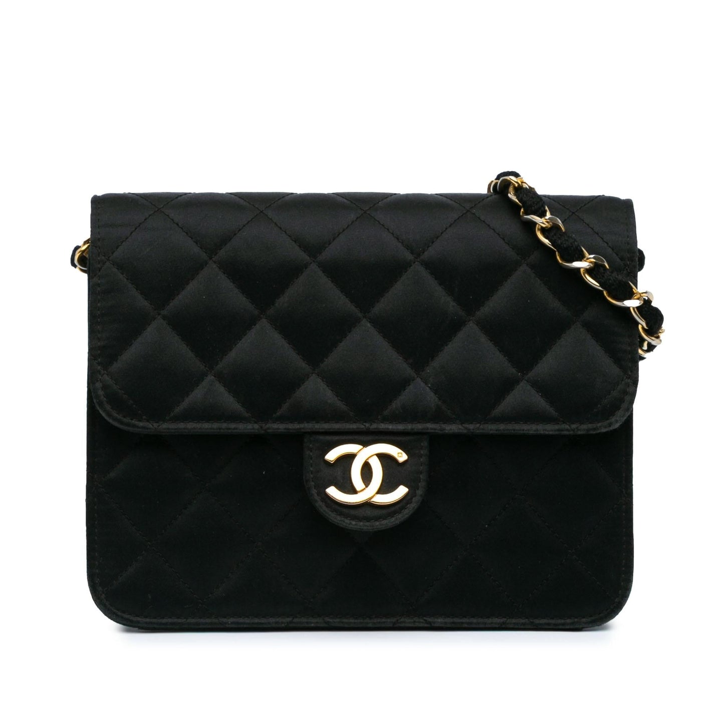 Chanel Square Classic Satin Crossbody Bag - Rovelle Bags