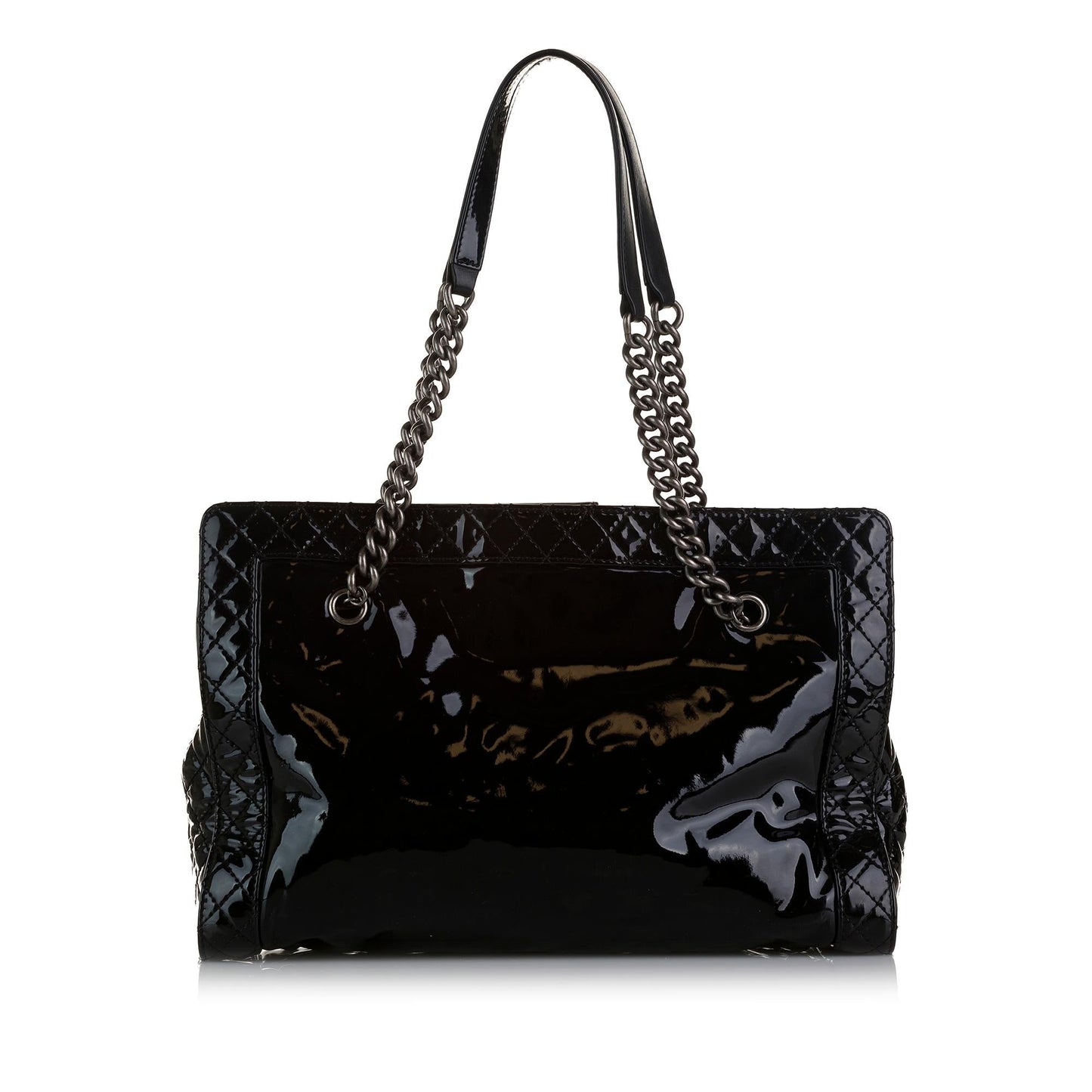 Chanel Patent Boy Reverso Shopping Tote (SHG-hSjbqX)
