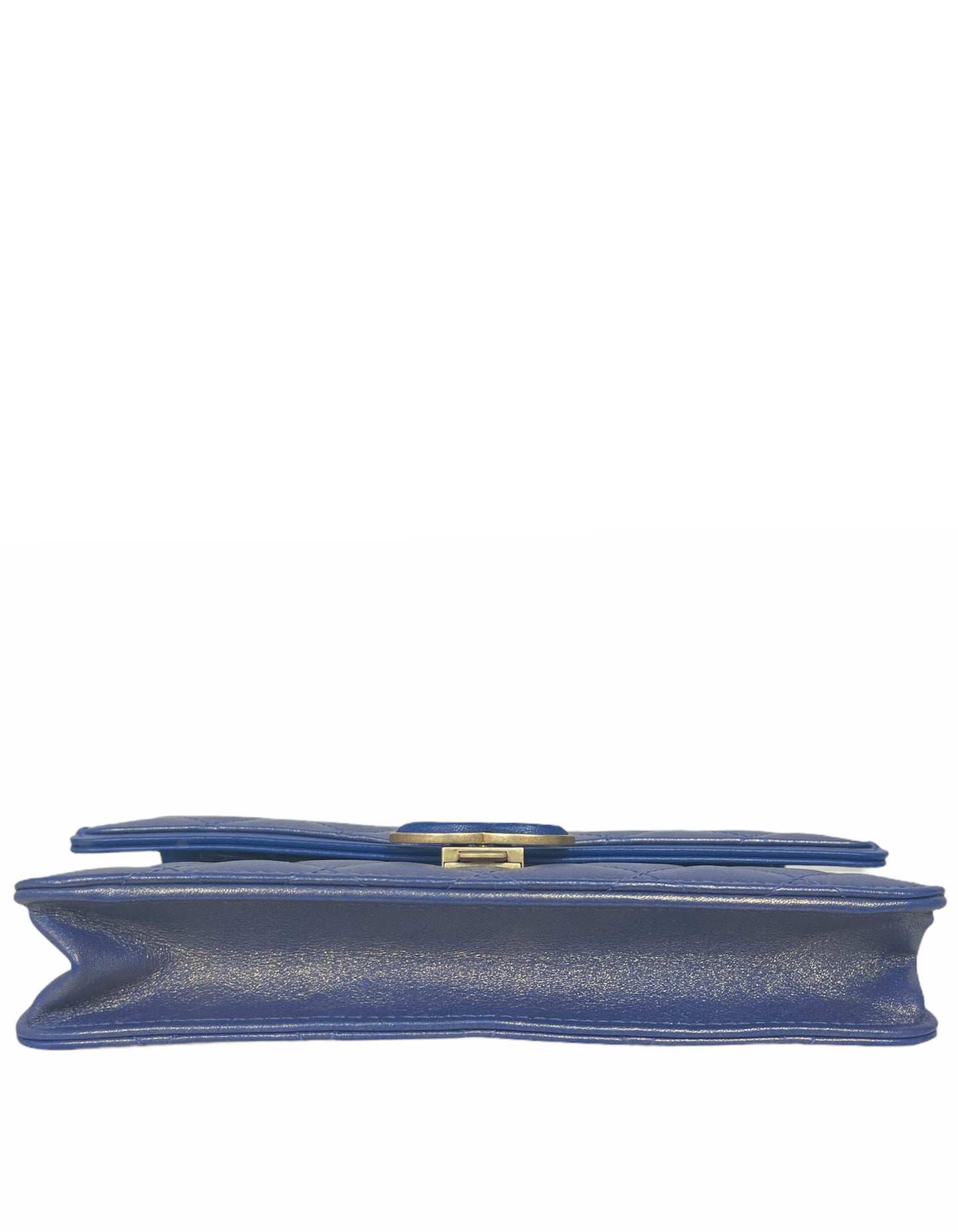 Chanel Iridescent Blue CC Quilted Wallet Crossbody Bag - Rovelle Bags