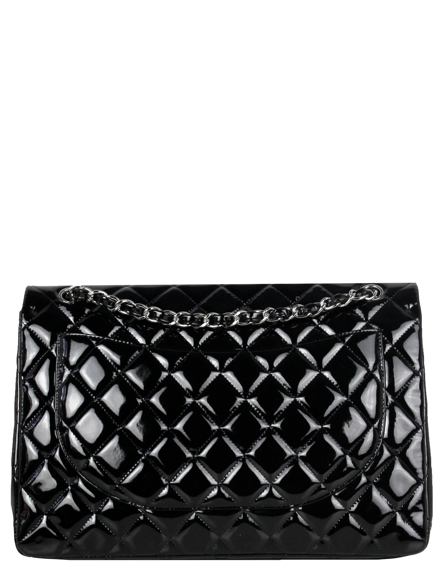 Chanel Black Patent Leather Single Flap Flap Bag - Rovelle Bags
