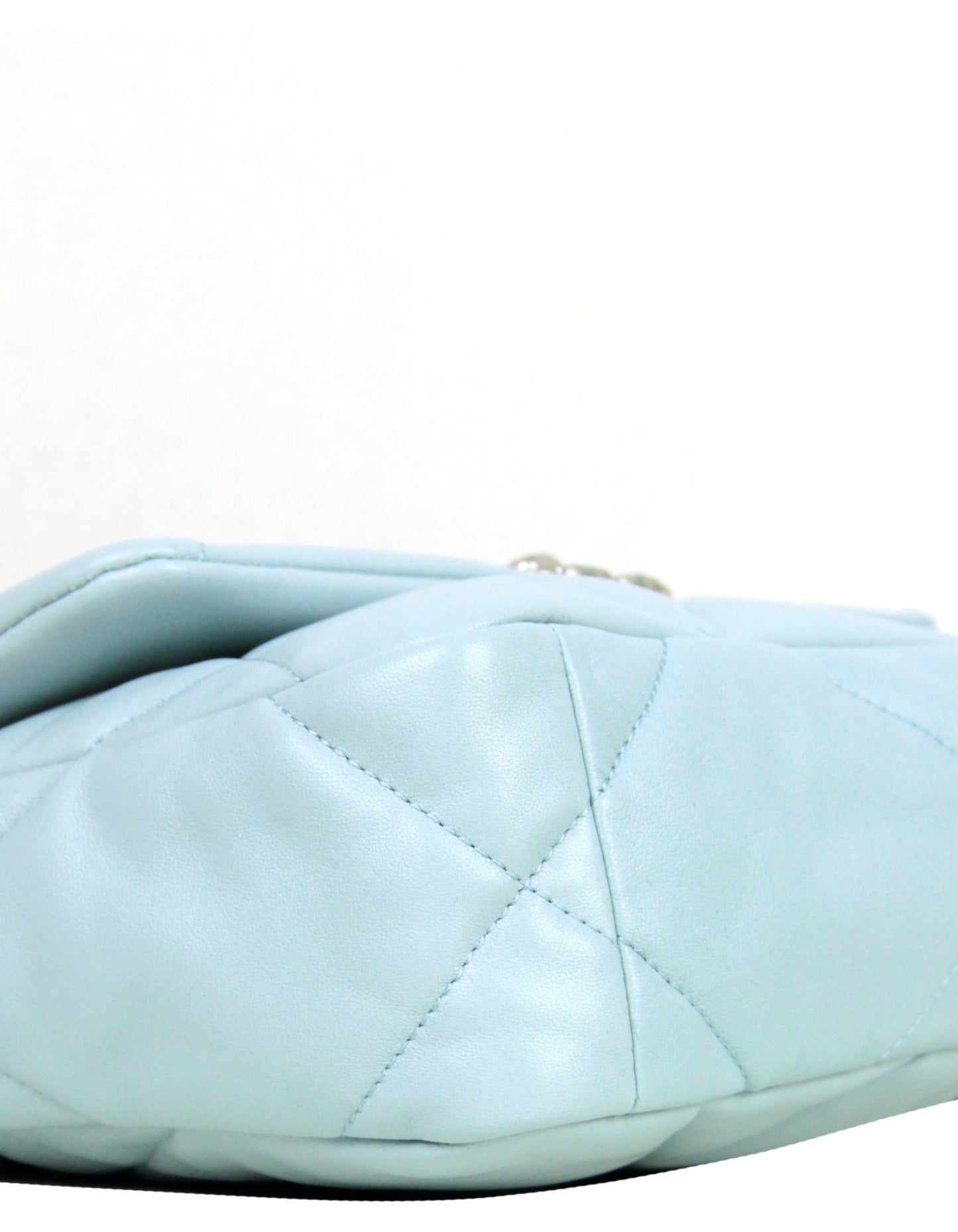 Chanel NWT 2022 Light Blue Lambskin Handbag - Rovelle Bags
