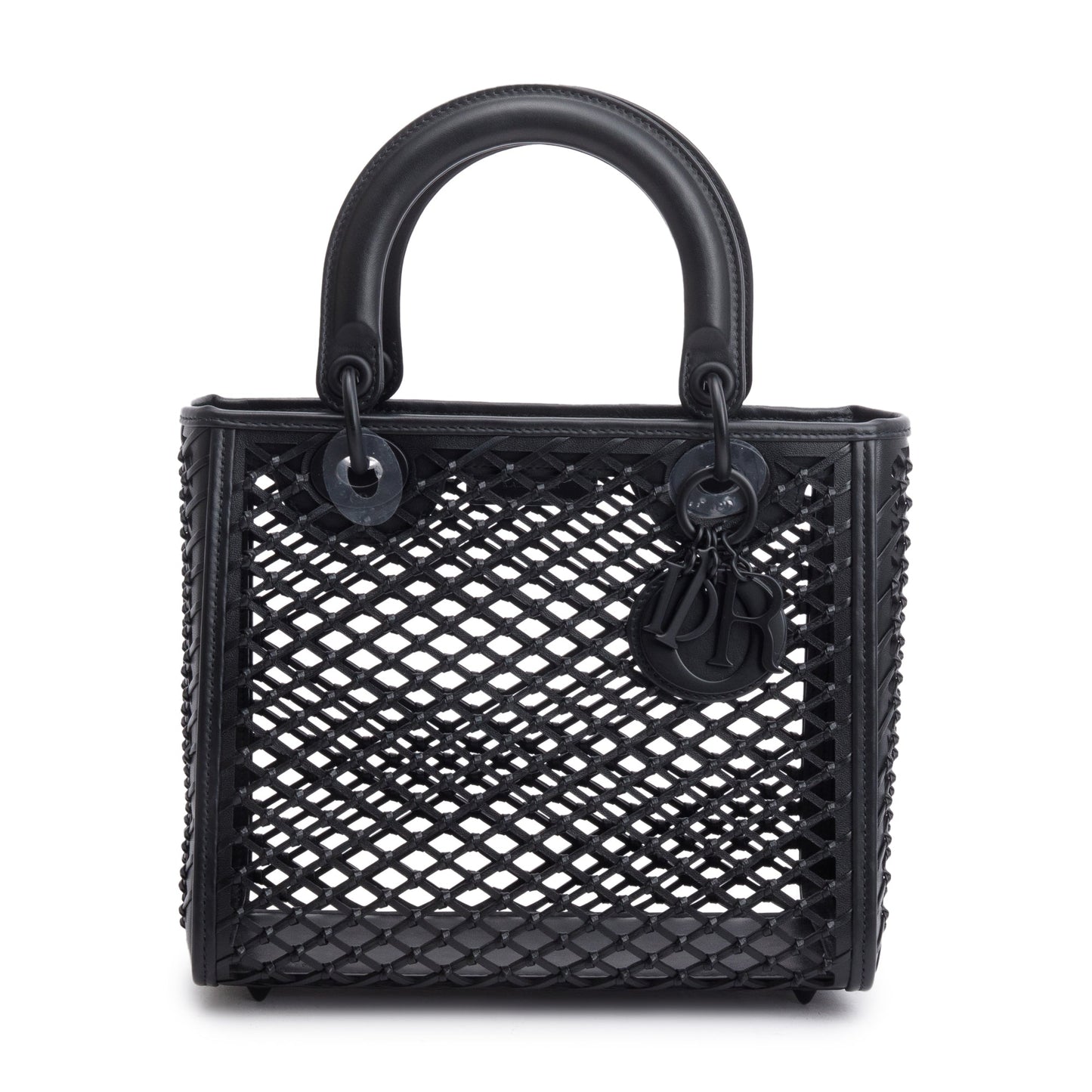 Christian Dior 2024 Black Leather So Black Medium Lady Dior Bag