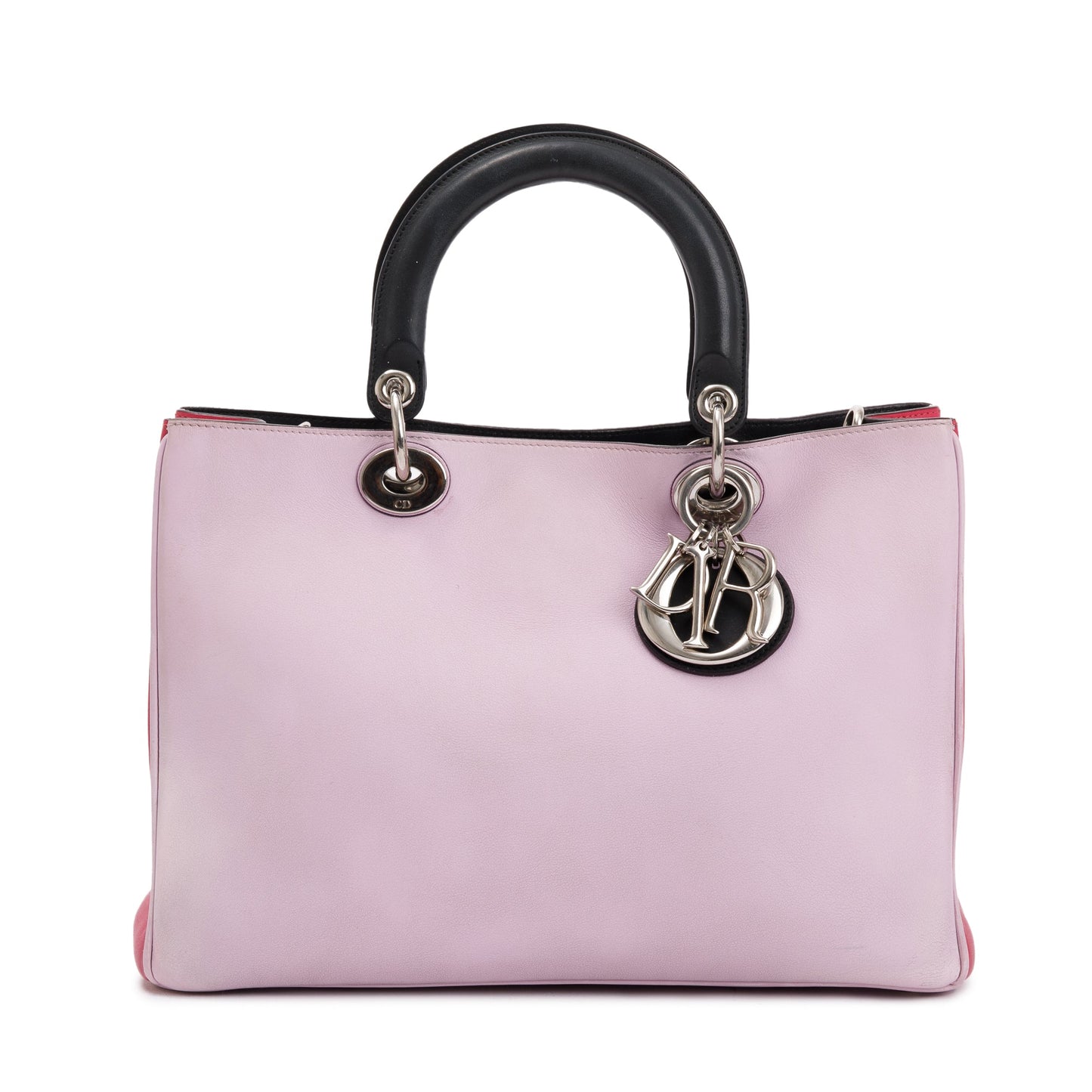 Christian Dior Pink Calfskin Leather Medium Diorissimo Tote