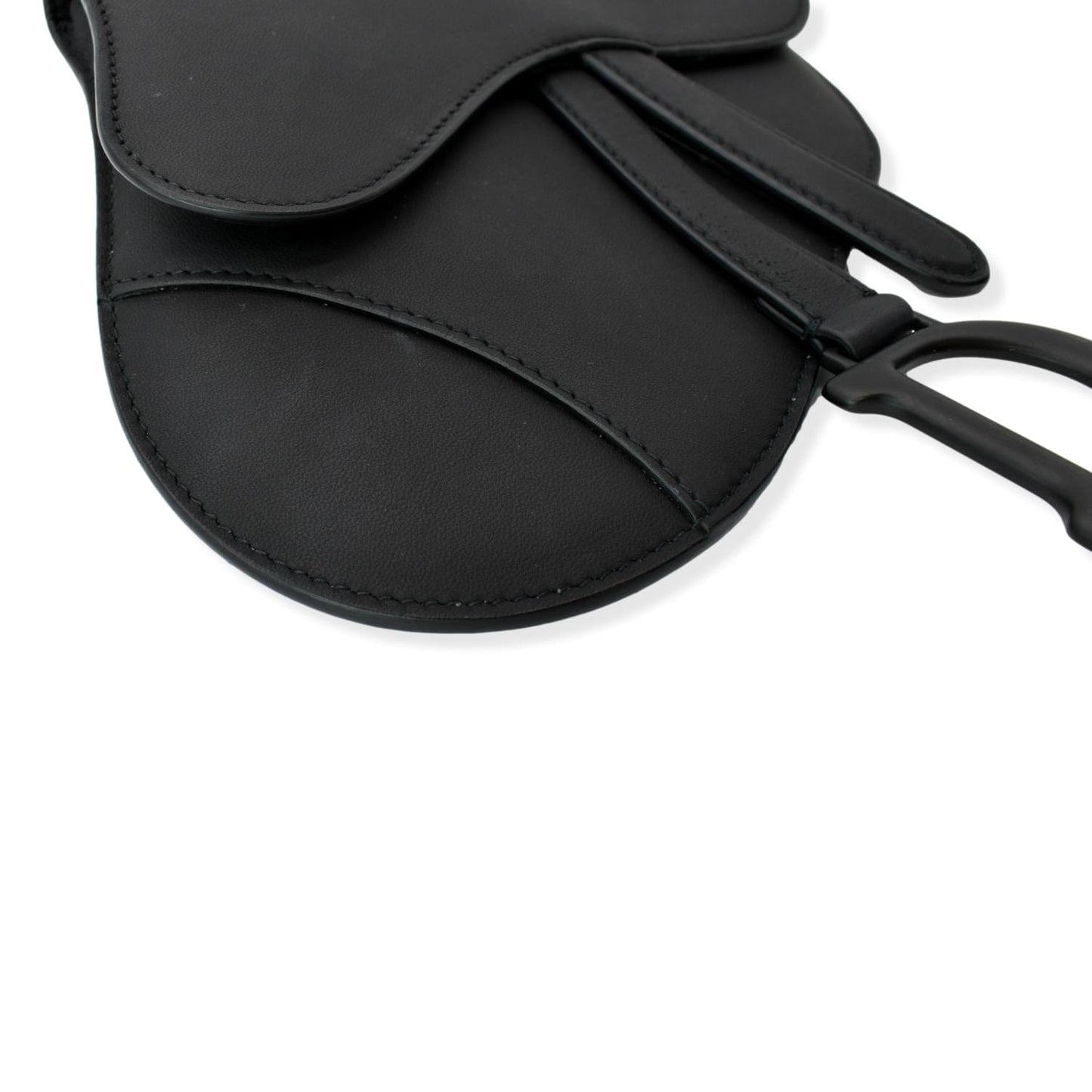 CHRISTIAN DIOR Saddle Mini Leather Shoulder Bag Black - Hot Deals