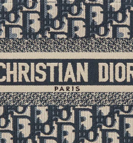 DIOR SMALL BOOK TOTE OBLIQUE EMBROIDERY
