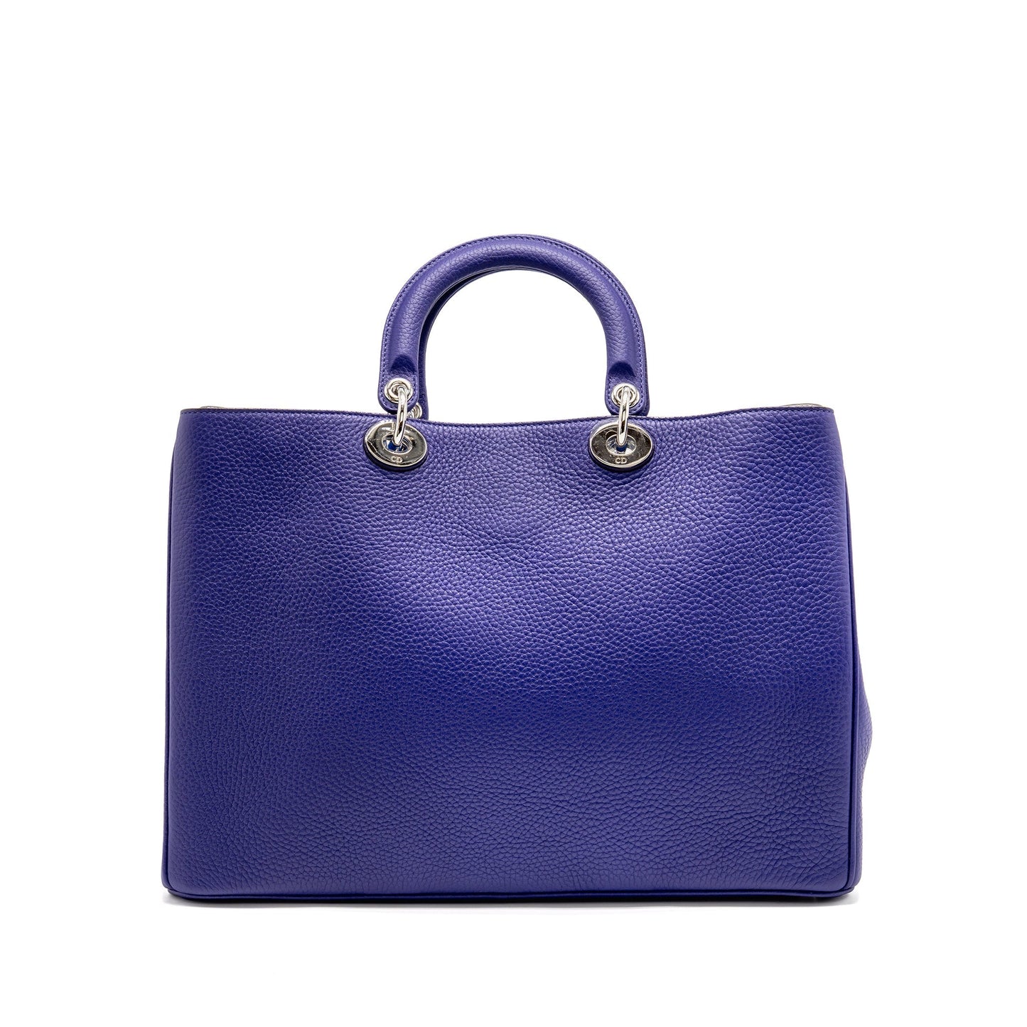 Dior Diorissimo Tote Purse Calfskin Purple/Blue