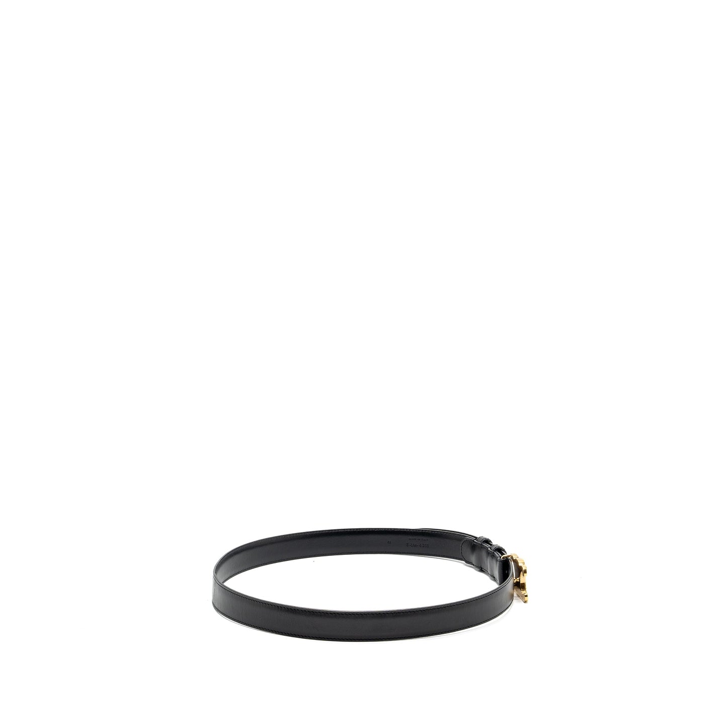 Celine size Medium Triomphe belt calfskin black GHW