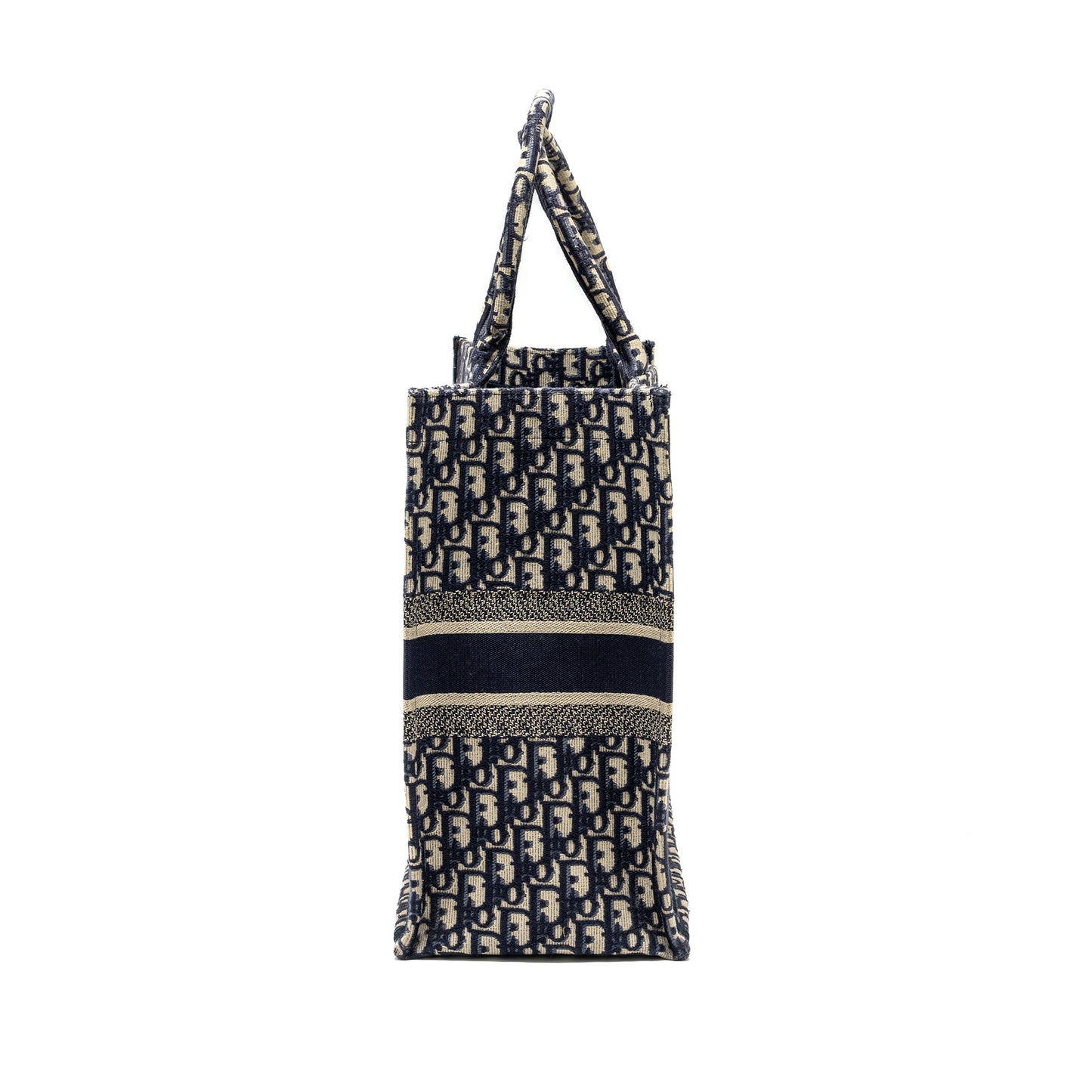 Dior Large Book tote blue oblique EMBROIDERY