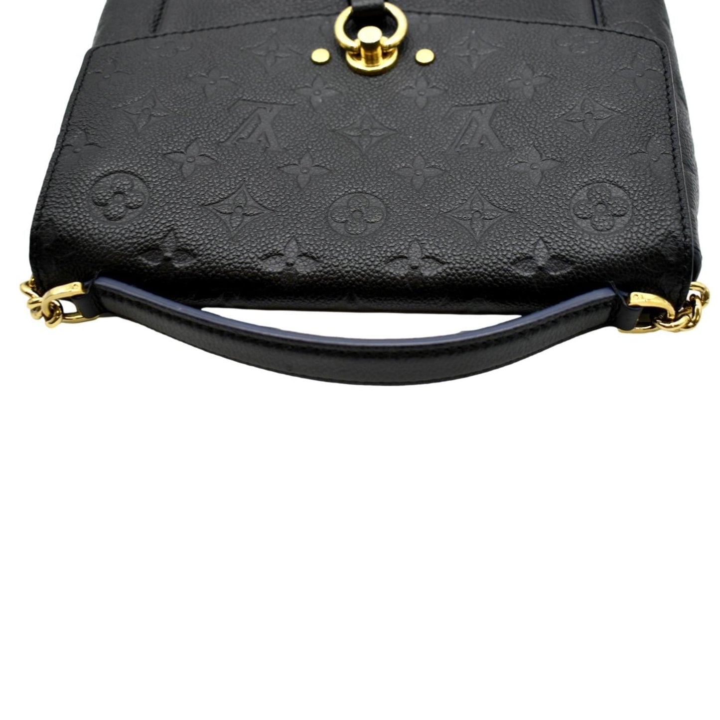 LOUIS VUITTON Blanche BB Empreinte Leather Shoulder Bag Black