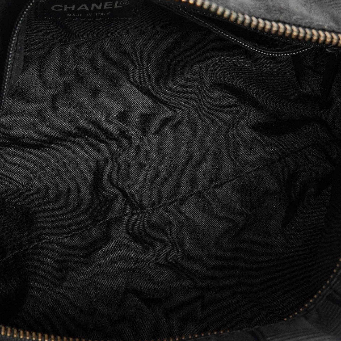 Chanel Black Nylon Travel Line Barrel Bag