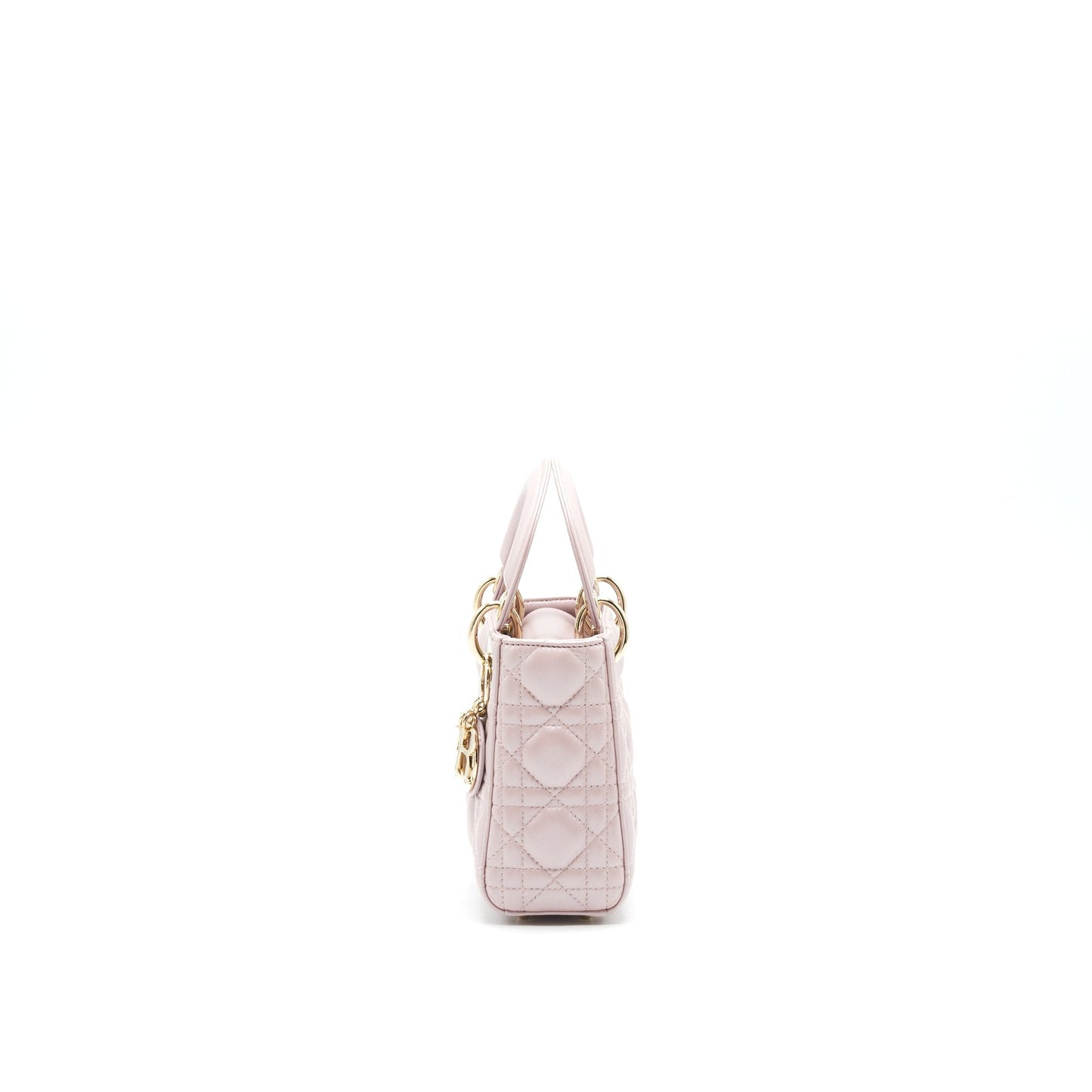 Dior Lady Dior Mini Tote Purse Pink with