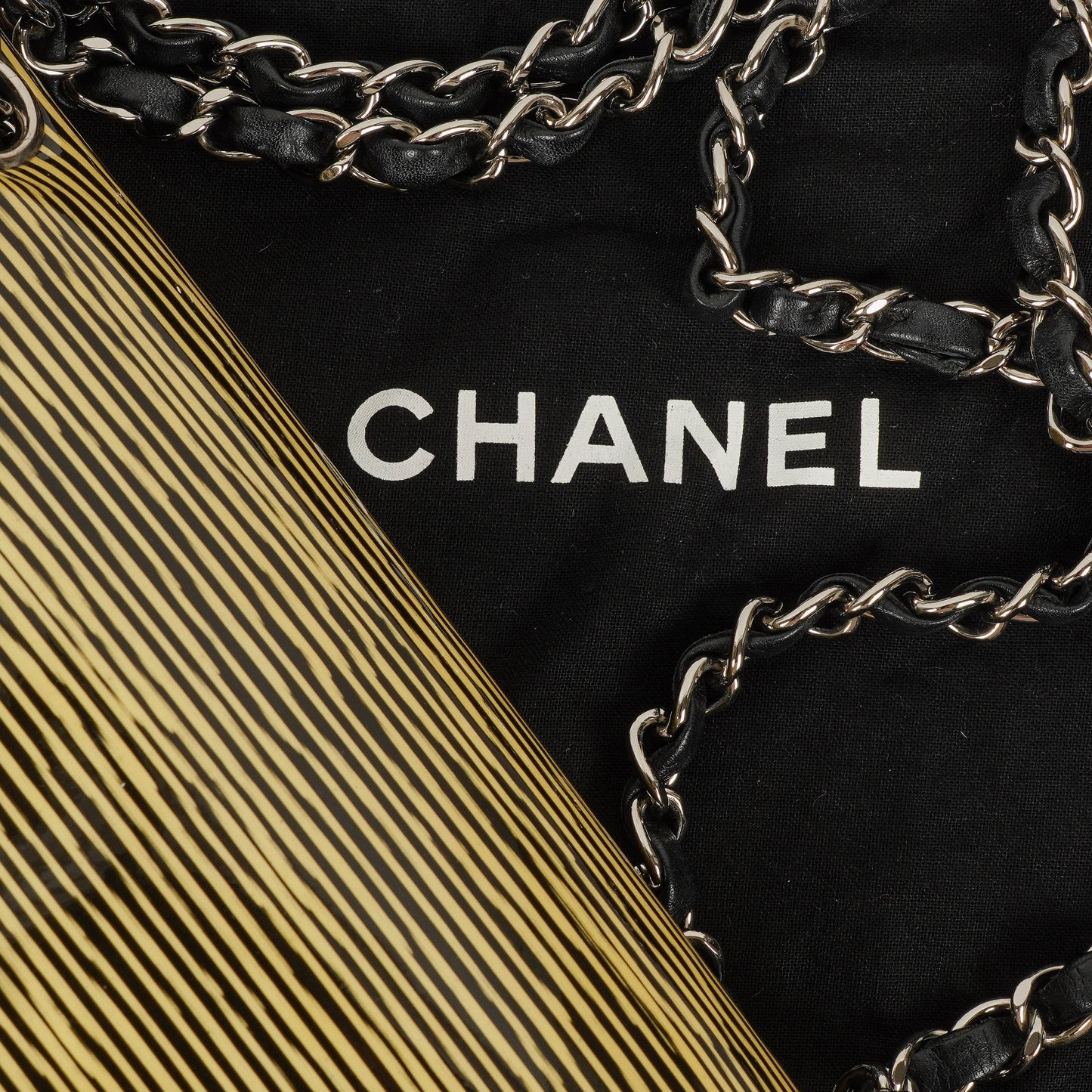 Chanel Timeless Classic Double Flap Bag Stripe Patent Leather And Silver-tone Hardware