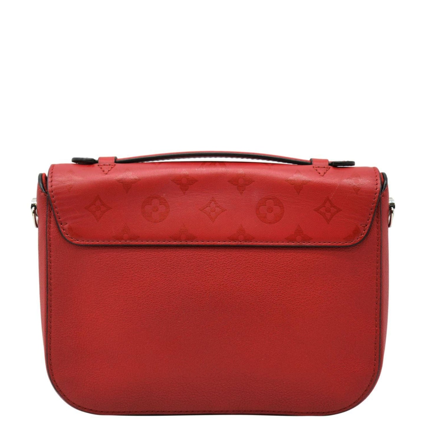 LOUIS VUITTON Very Monogram Leather Messenger Bag Red