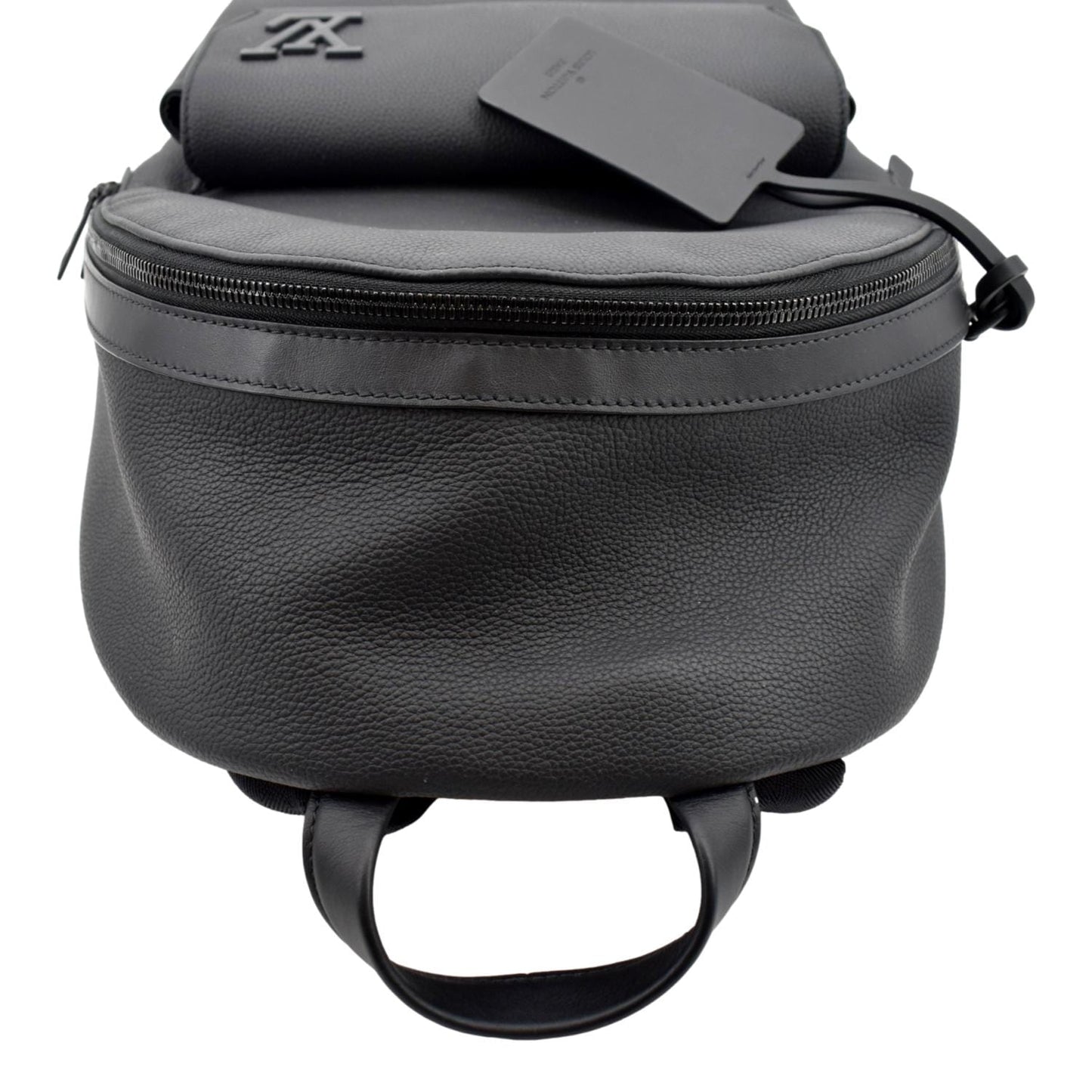 LOUIS VUITTON Takeoff Aerogram Grained Calf Leather Backpack Black