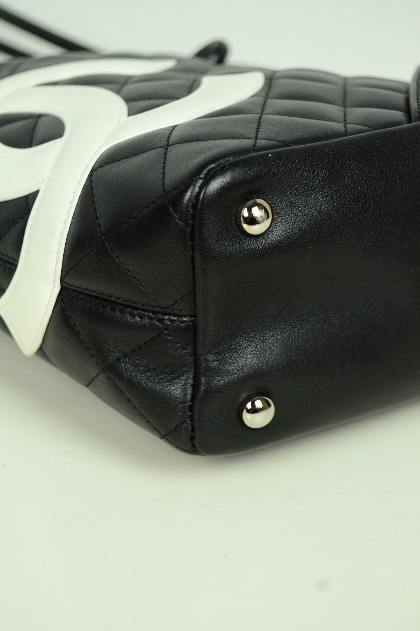 Chanel Black/White Quilted CC Cambon Tote Tote Bag - Rovelle Bags