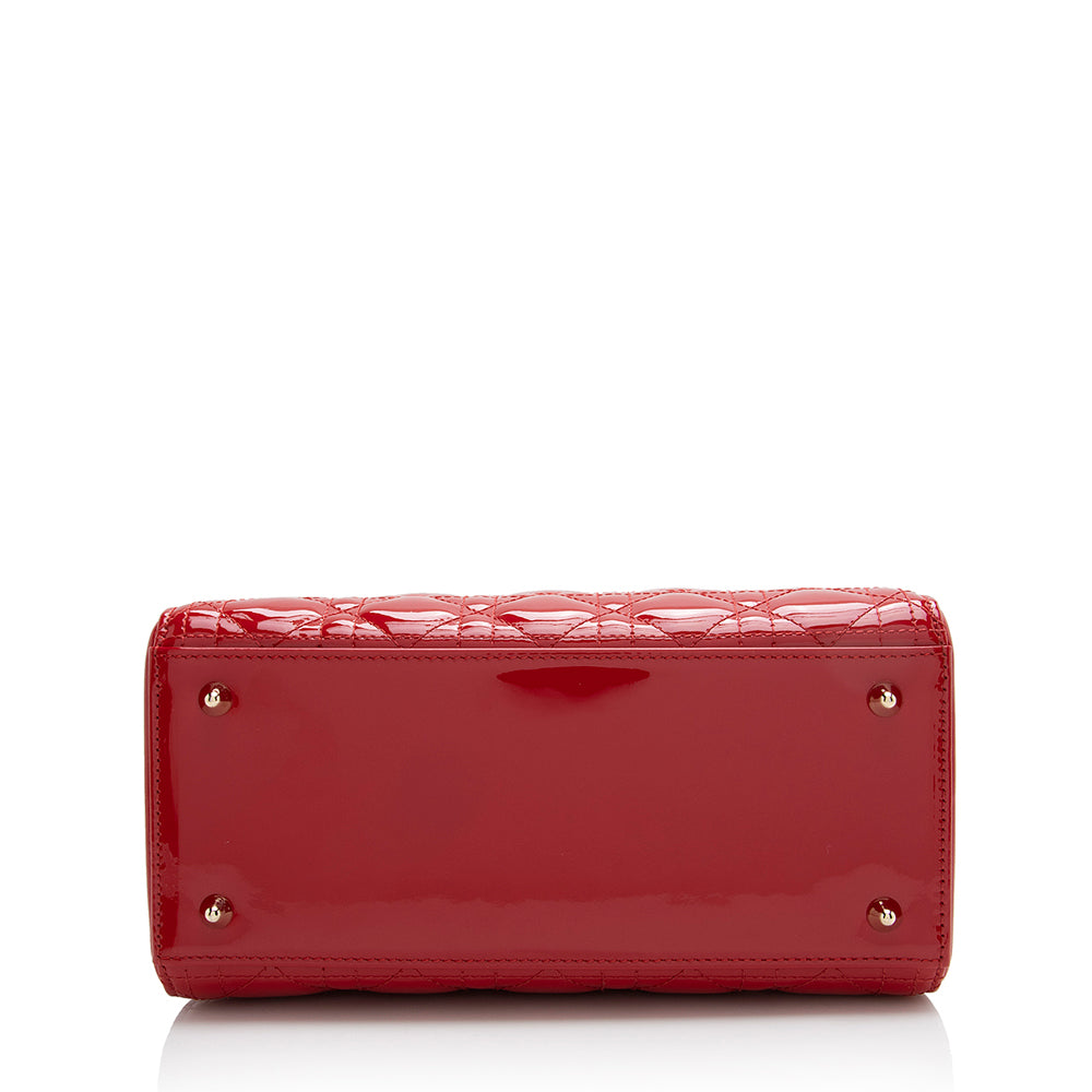 Dior Patent Leather Dior Medium Tote (SHF-22059)