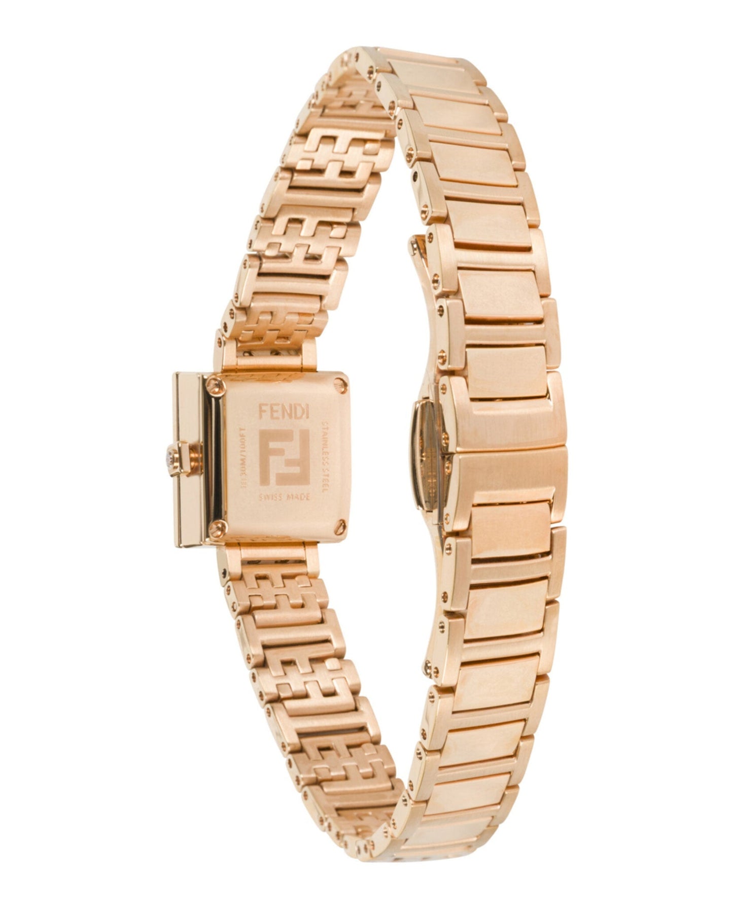 Fendi Womens Rose Gold 16mm Bracelet Fashion Watch