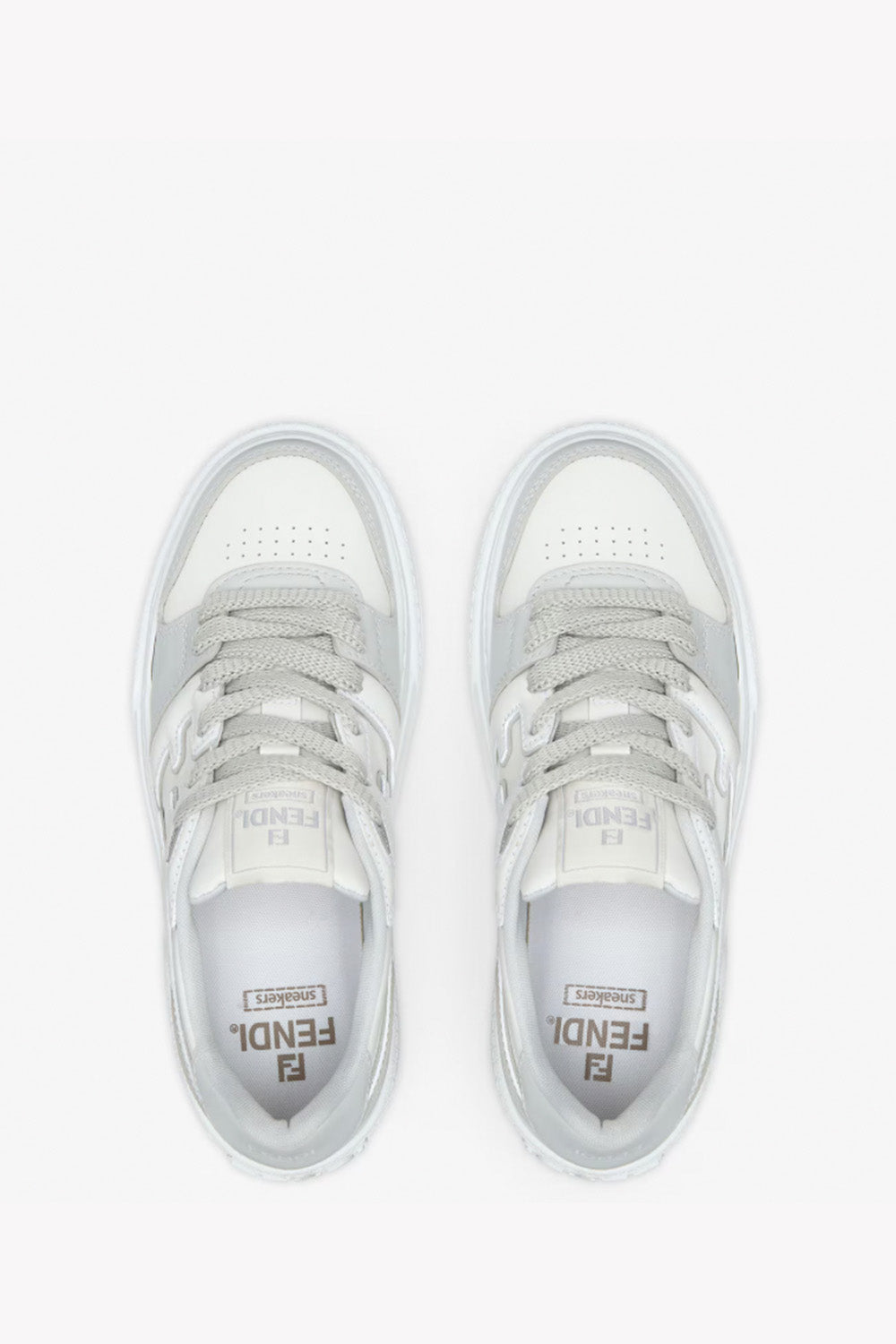 Fendi Match Lace-Up Sneakers Gray - Size 39