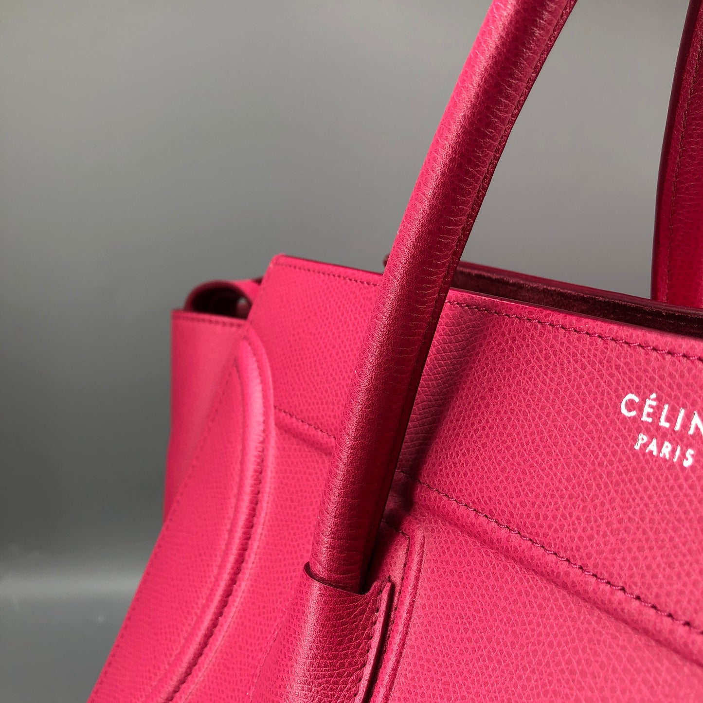 Celine Pink Calf Leather Phantom Luggage Tote Bag