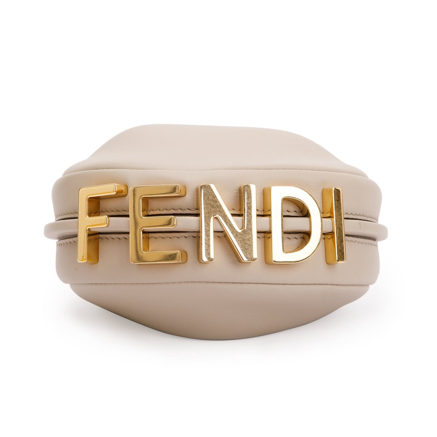 Fendi 2022 Beige Calfskin Leather Nano Fendigraphy Bag