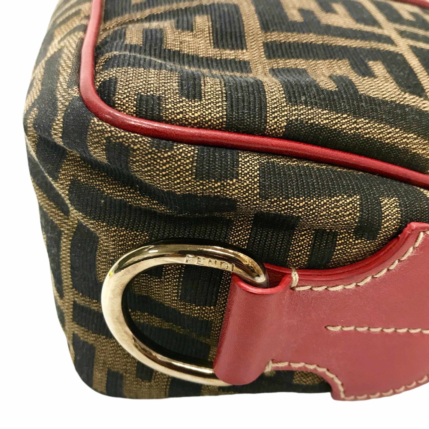 Fendi Leather-Trimmed Zucca Hobo
