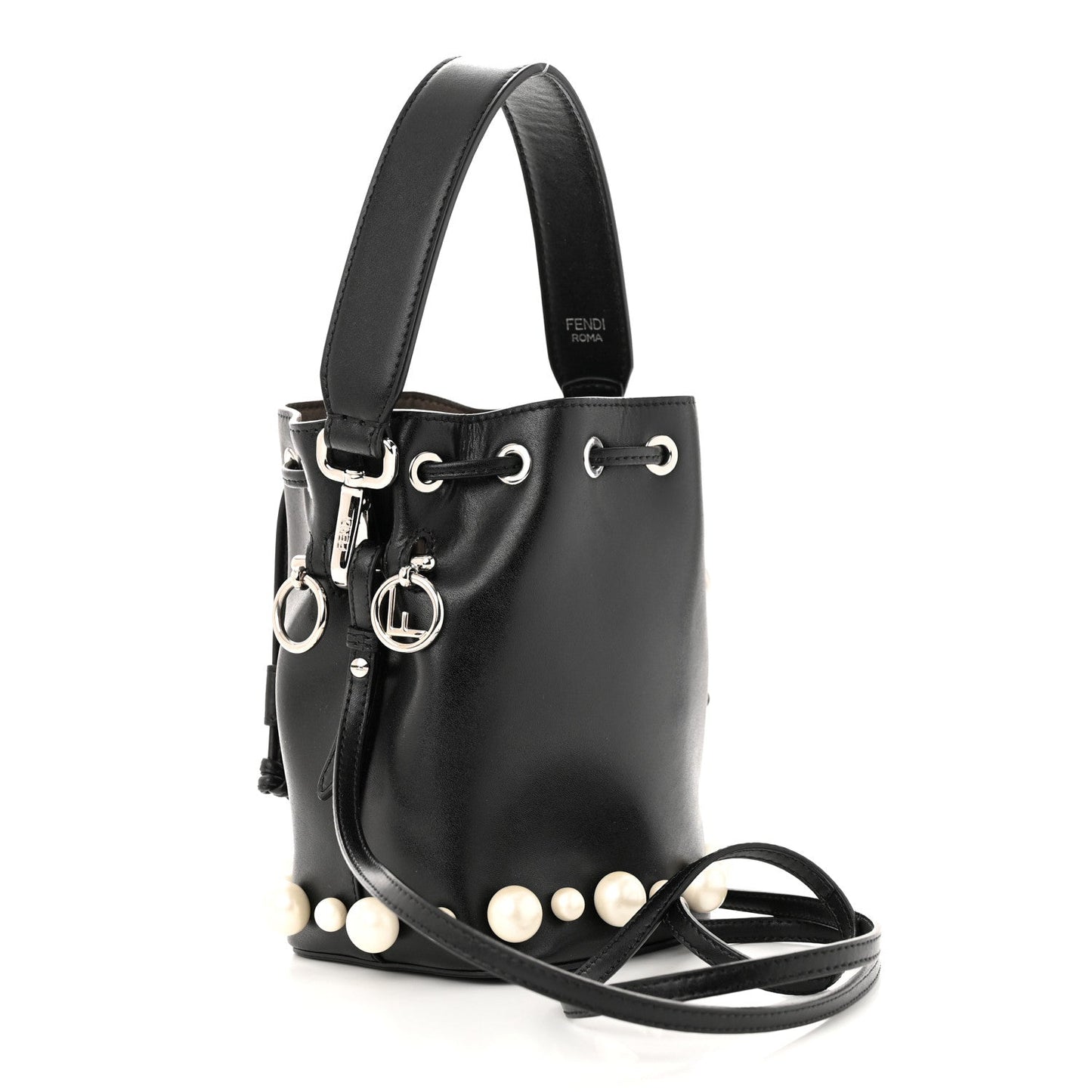 FENDI LIBERTY PEARL CALFSKIN MINI MON TR SOR BUCKET BAG
