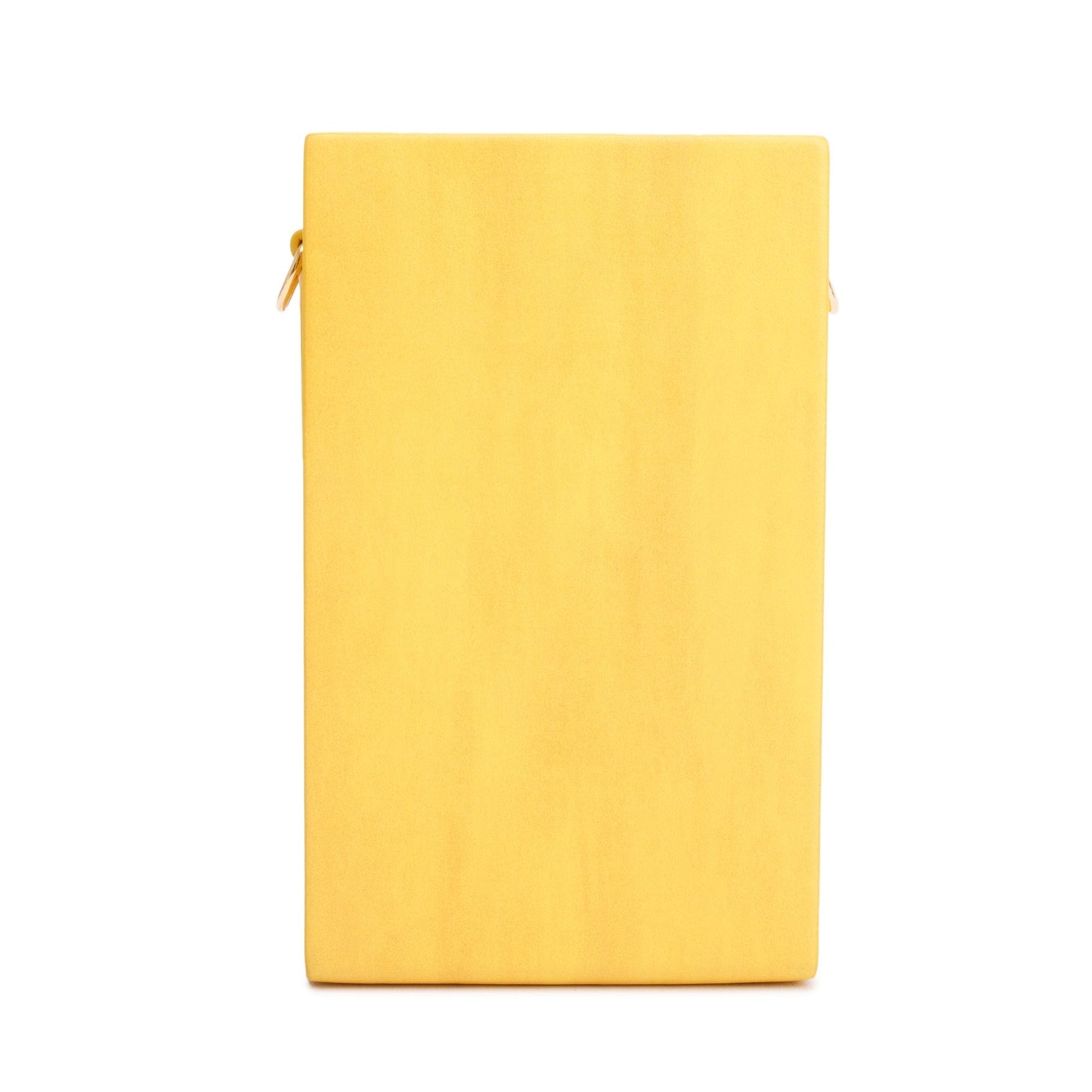 Fendi Yellow Vitello Leather Vertical Box Shoulder Bag