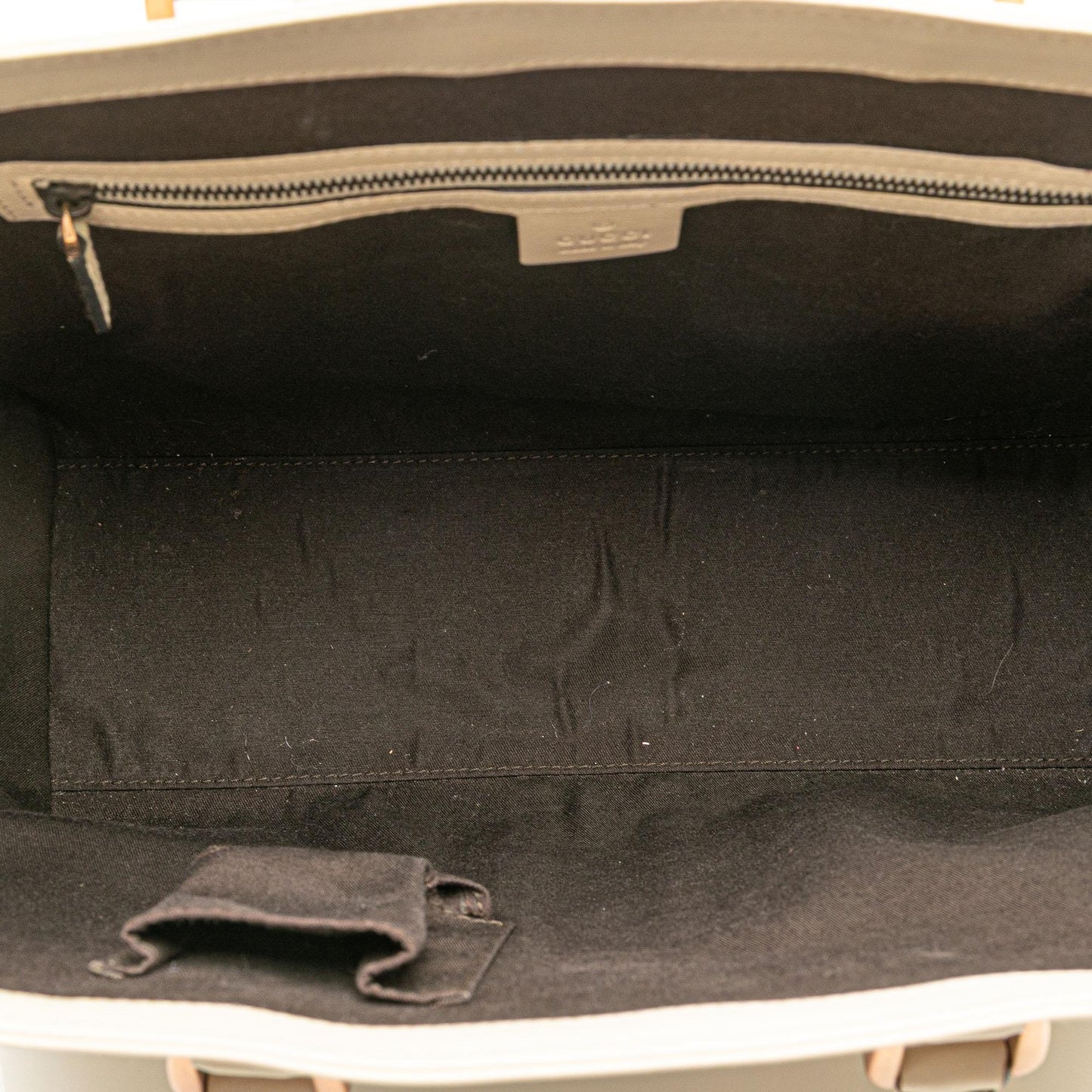Gucci Calfskin and GG Canvas Nailhead Tote