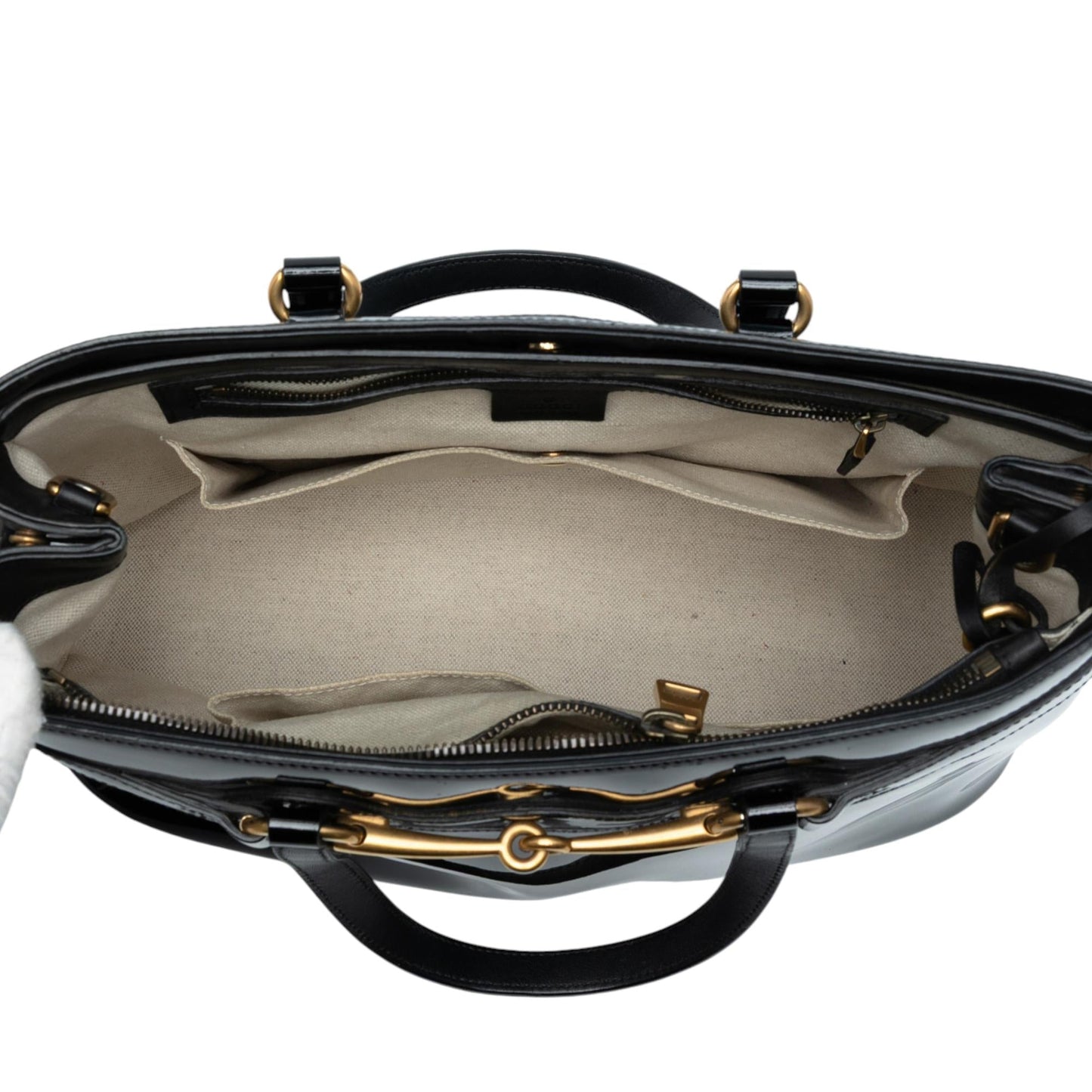 Gucci Patent Bright Bit Satchel
