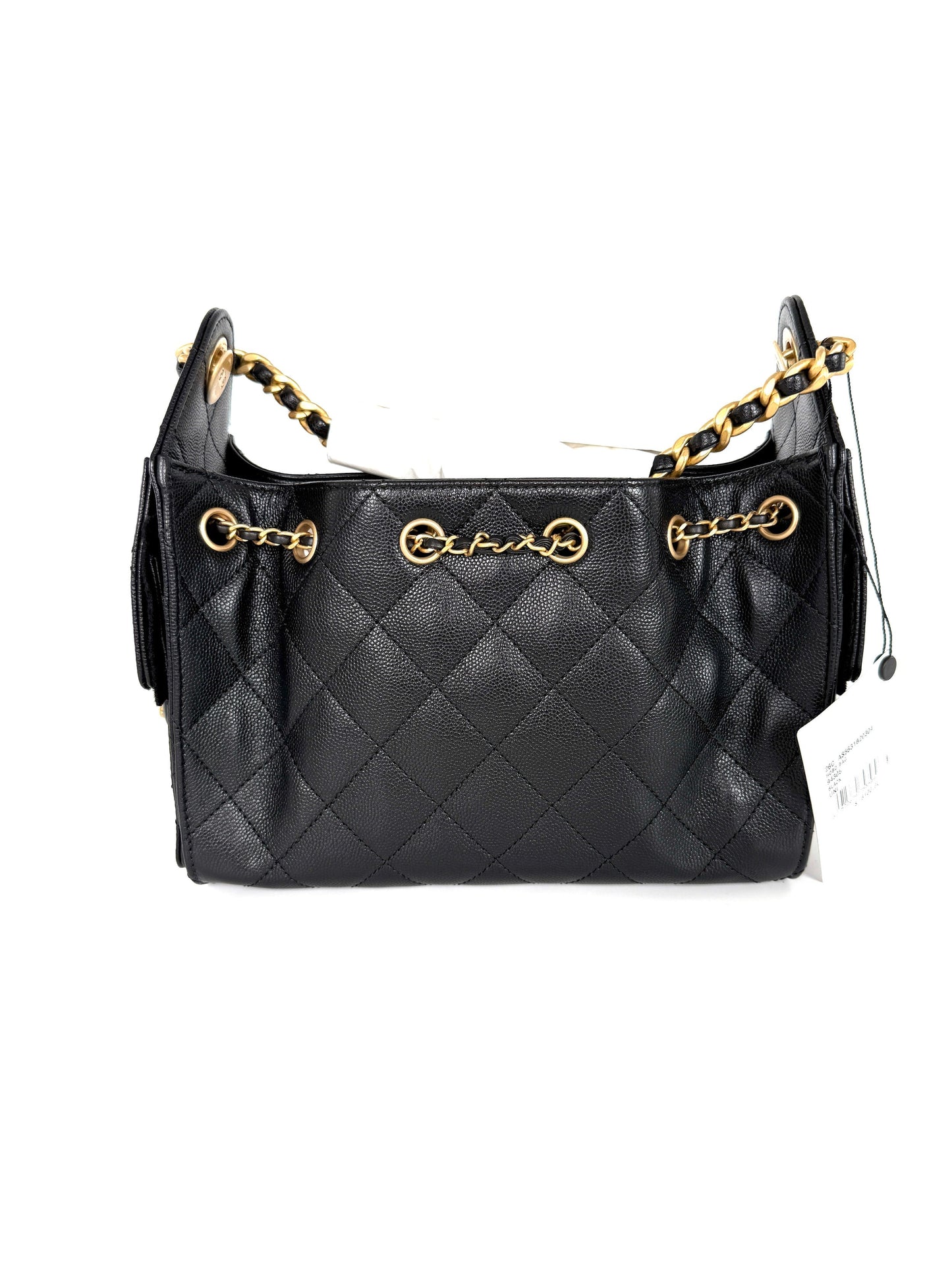 Chanel 25 Mini Black Quilted Caviar Shoulder Bag - Rovelle Bags