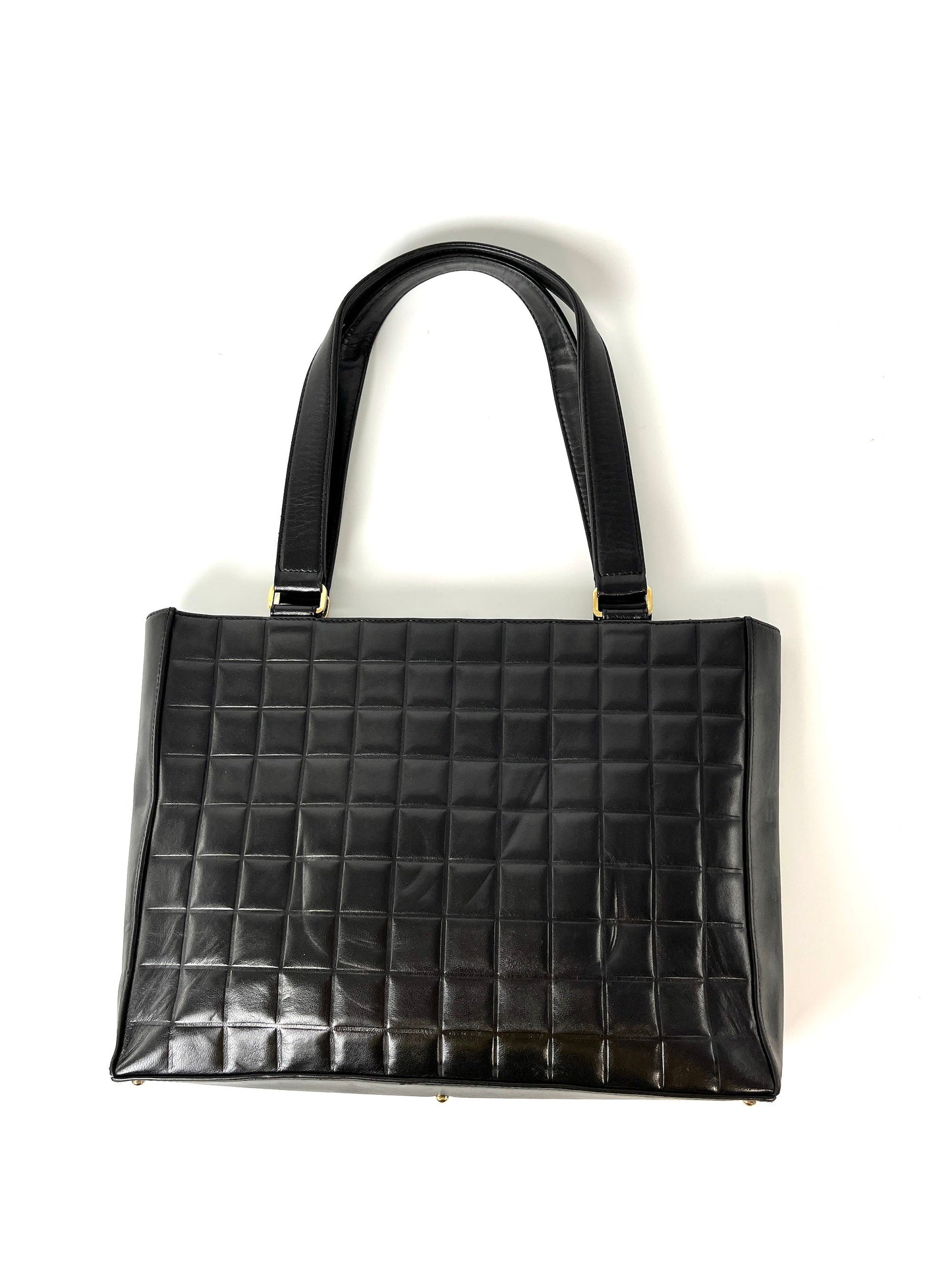Chanel Chocolate Bar Black Leather Shoulder Shoulder Bag - Rovelle Bags