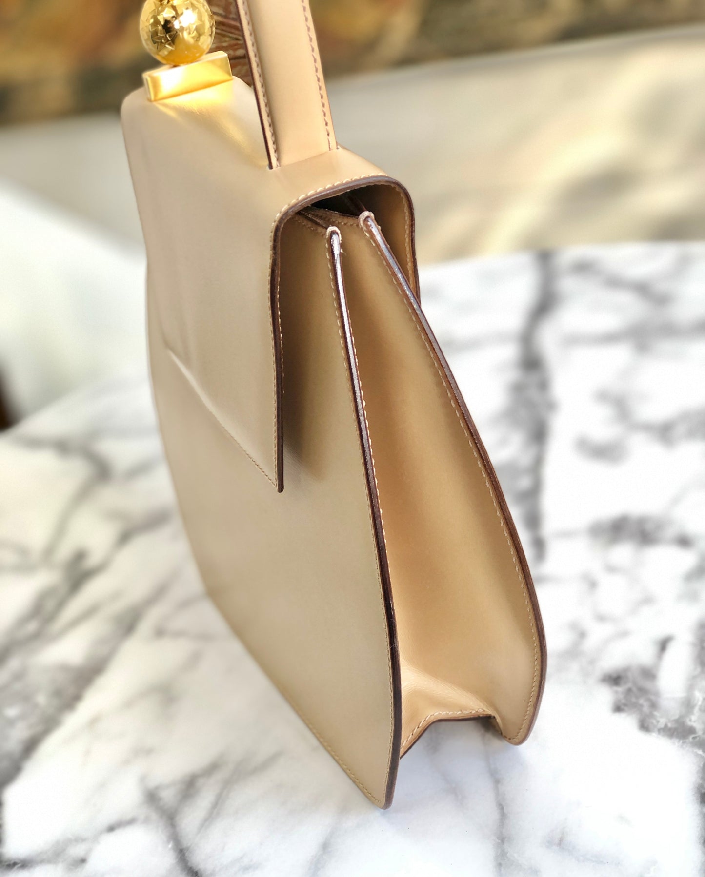 CELINE Starball Handbag Shoulderbag Beige Old Celine