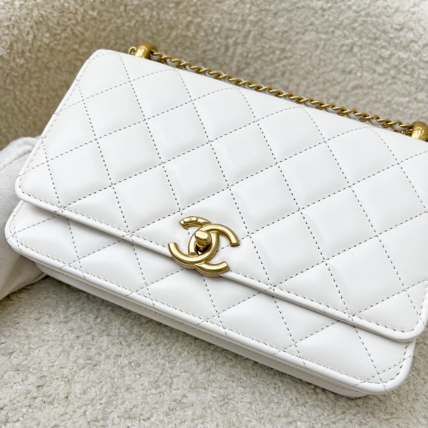 Chanel 24C Double Pearl Adjustable Chain Crossbody Bag - Rovelle Bags