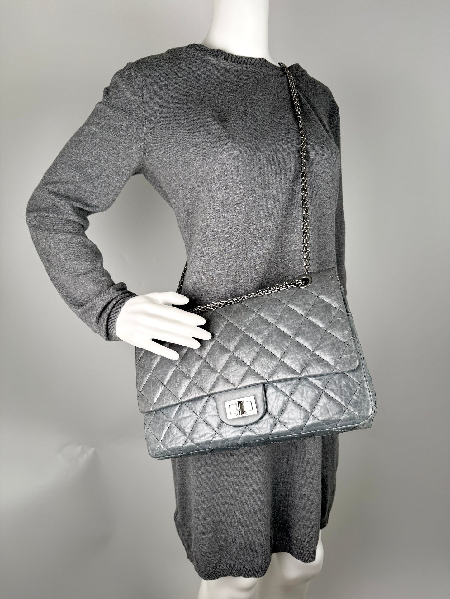 Chanel Gray 227 2005 Reissue 2.55 Shoulder Bag - Rovelle Bags