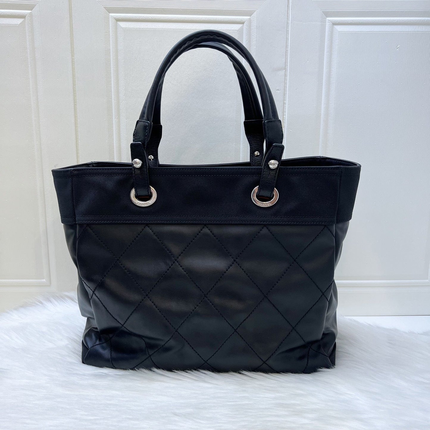 Chanel Biarritz Large Tote in Black Tote Bag - Rovelle Bags