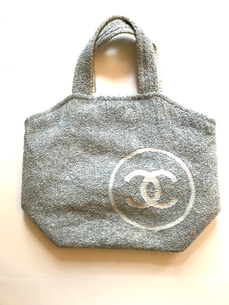 Chanel 2018 CC Terrycloth Beach Tote, Tote Bag - Rovelle Bags