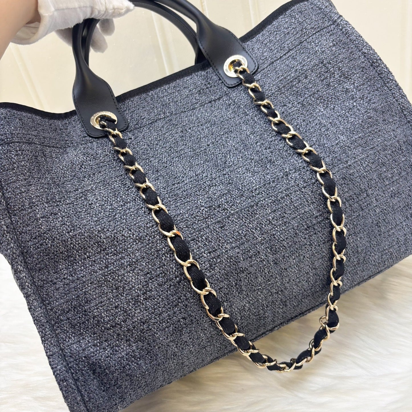 Chanel Medium / Large Deauville Tote Tote Bag - Rovelle Bags