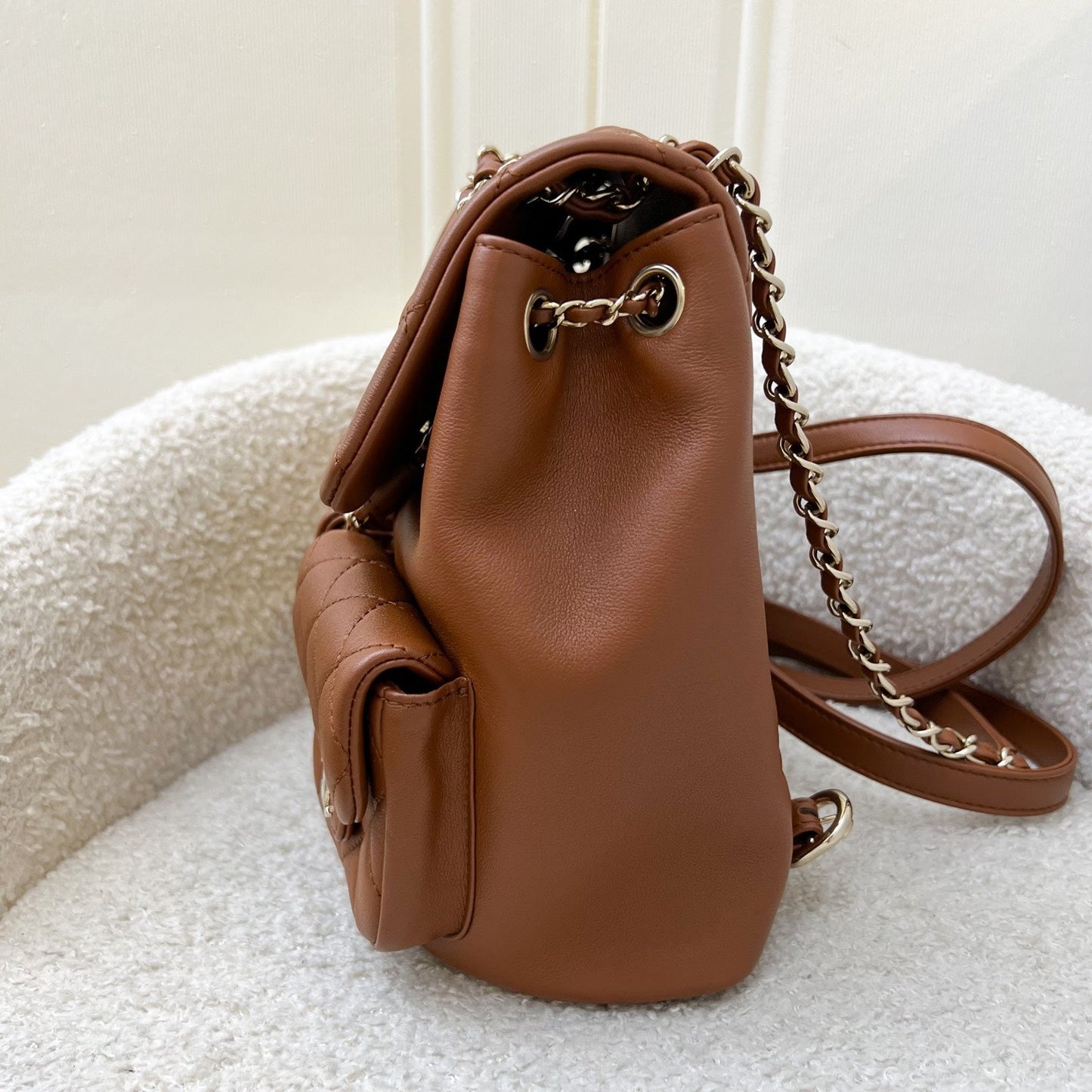 Chanel Medium Triple Backpack in 23A Backpack - Rovelle Bags
