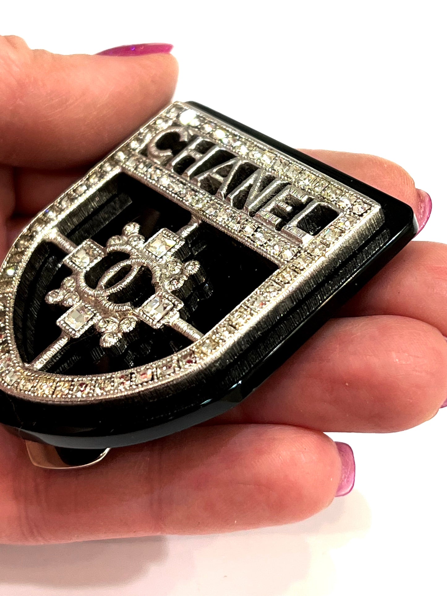 Chanel CC Crystal Crest Handbag - Rovelle Bags
