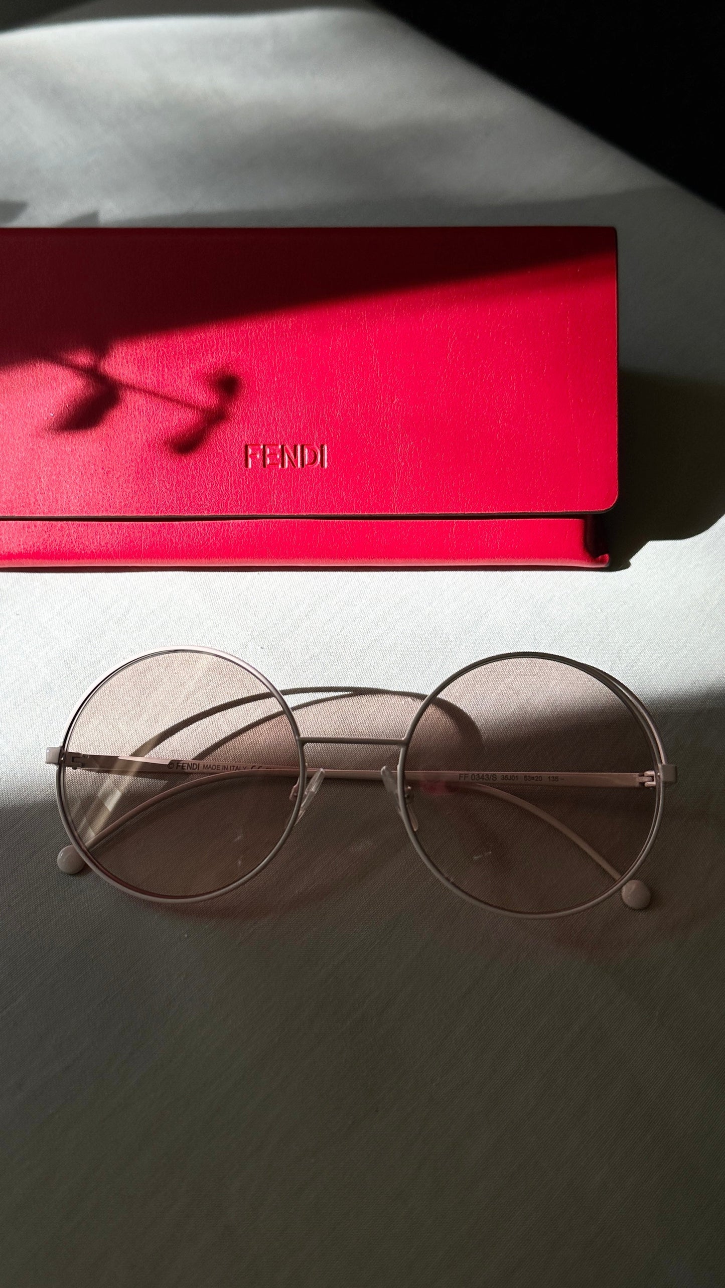 FENDI Round Sunglasses FF0343 Roses