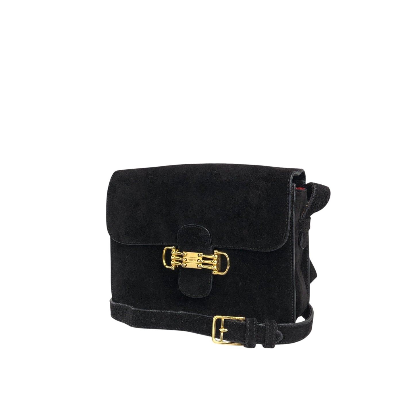 CELINE Horse Bit Shoulder bag Black yffeiu