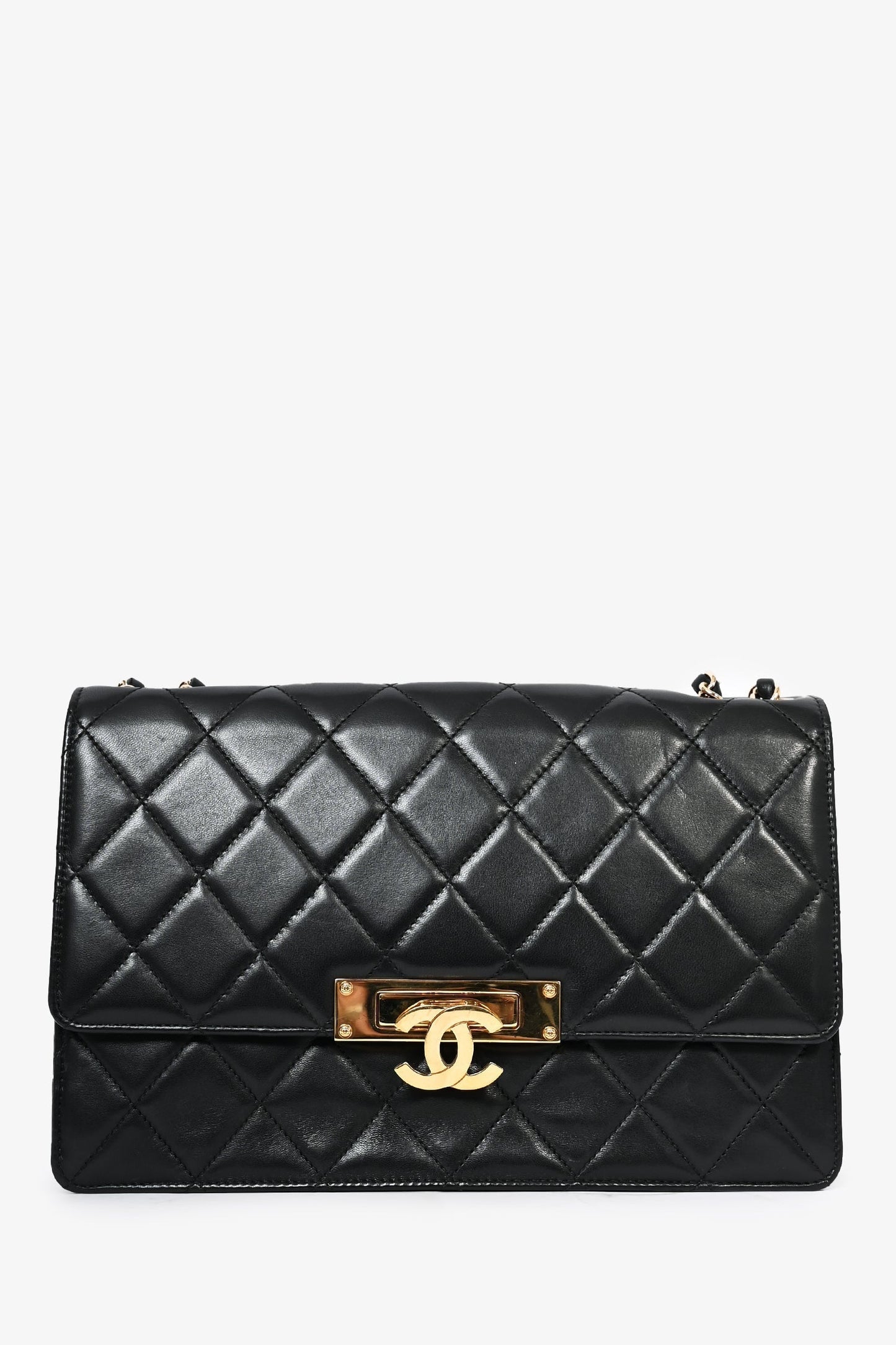 Chanel ™ Black Lambskin Shoulder Bag - Rovelle Bags
