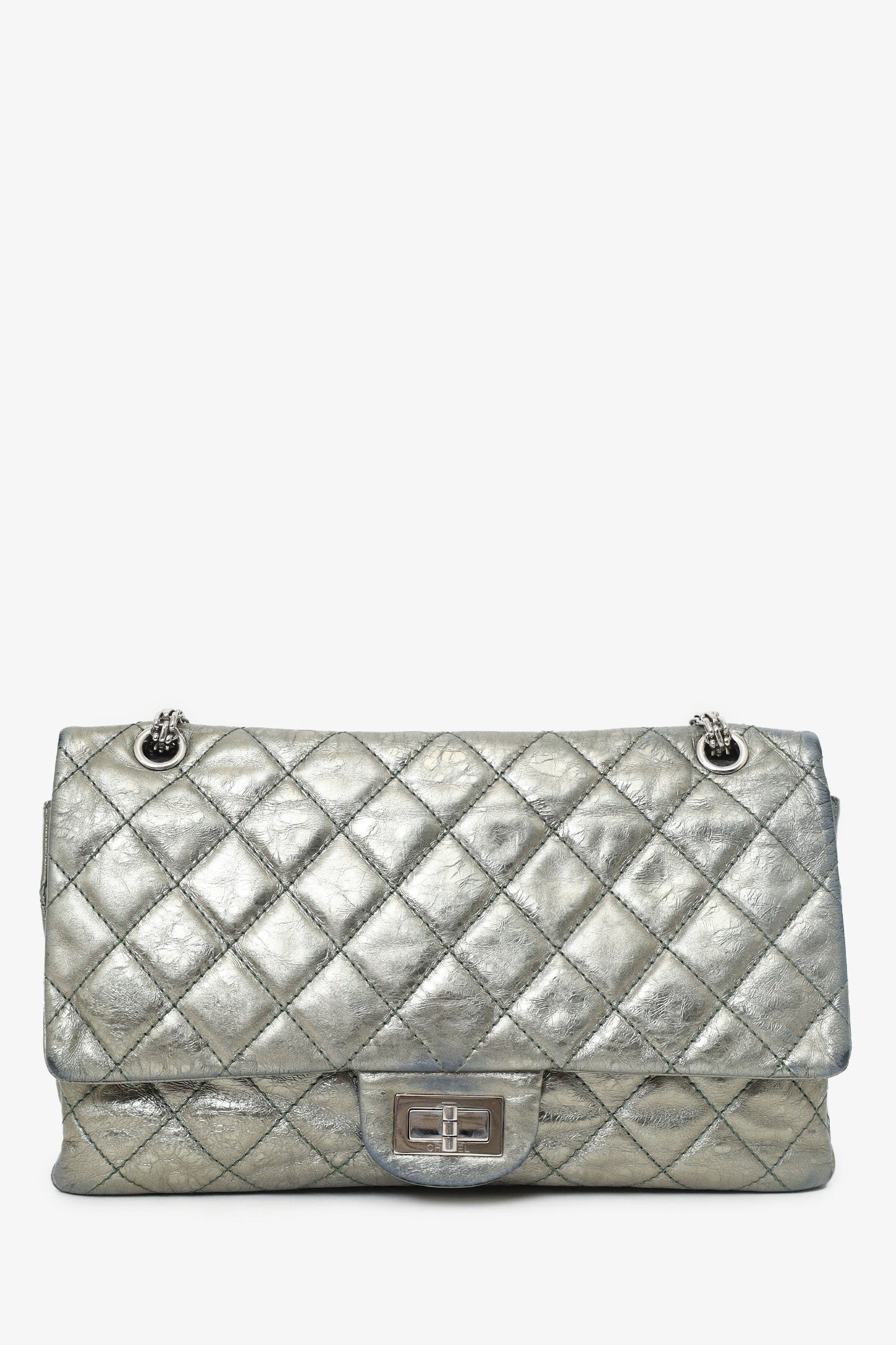Chanel ™ Silver Metallic Flap Bag - Rovelle Bags