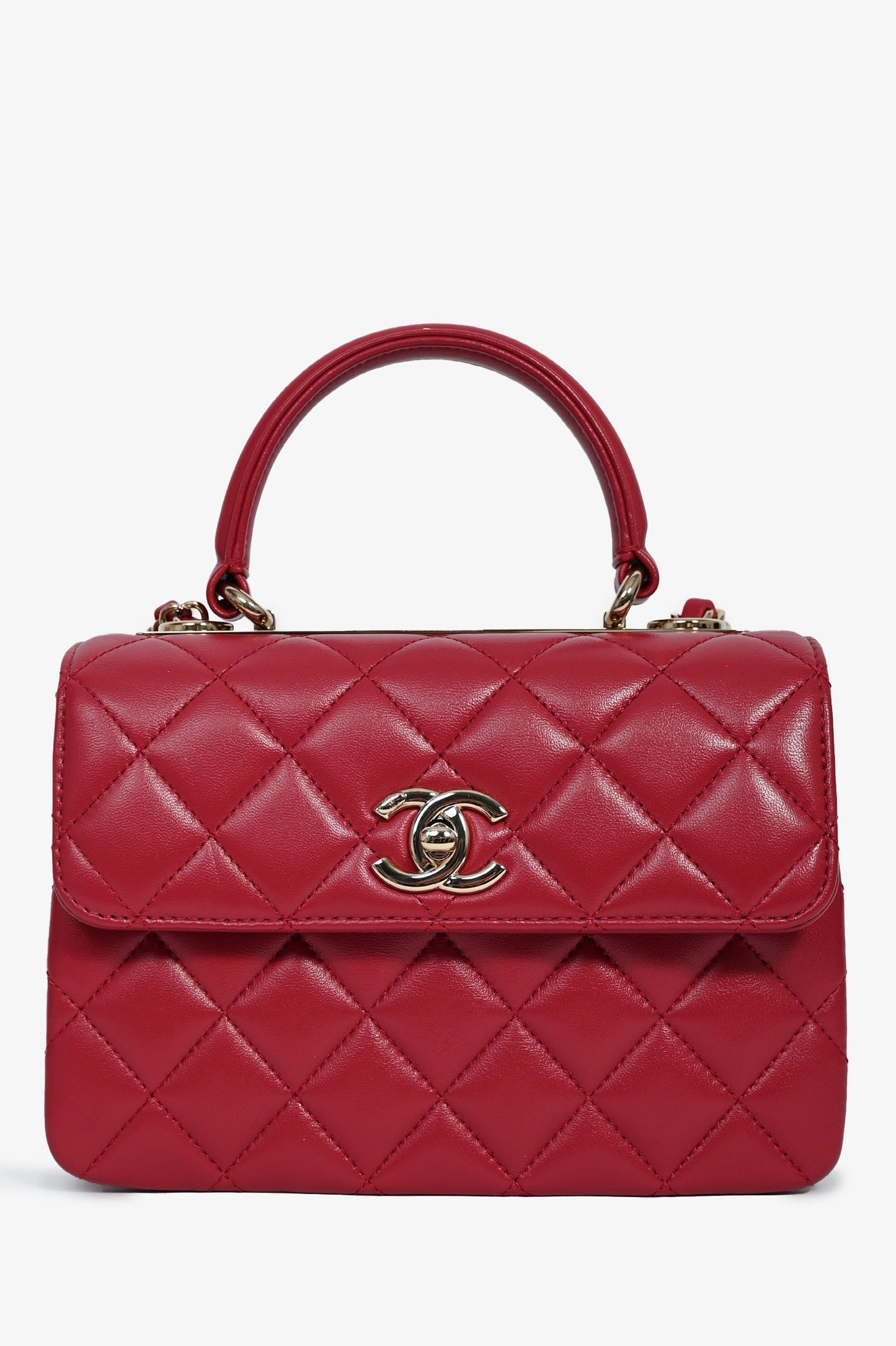 Chanel ™ Magenta Leather Handbag - Rovelle Bags