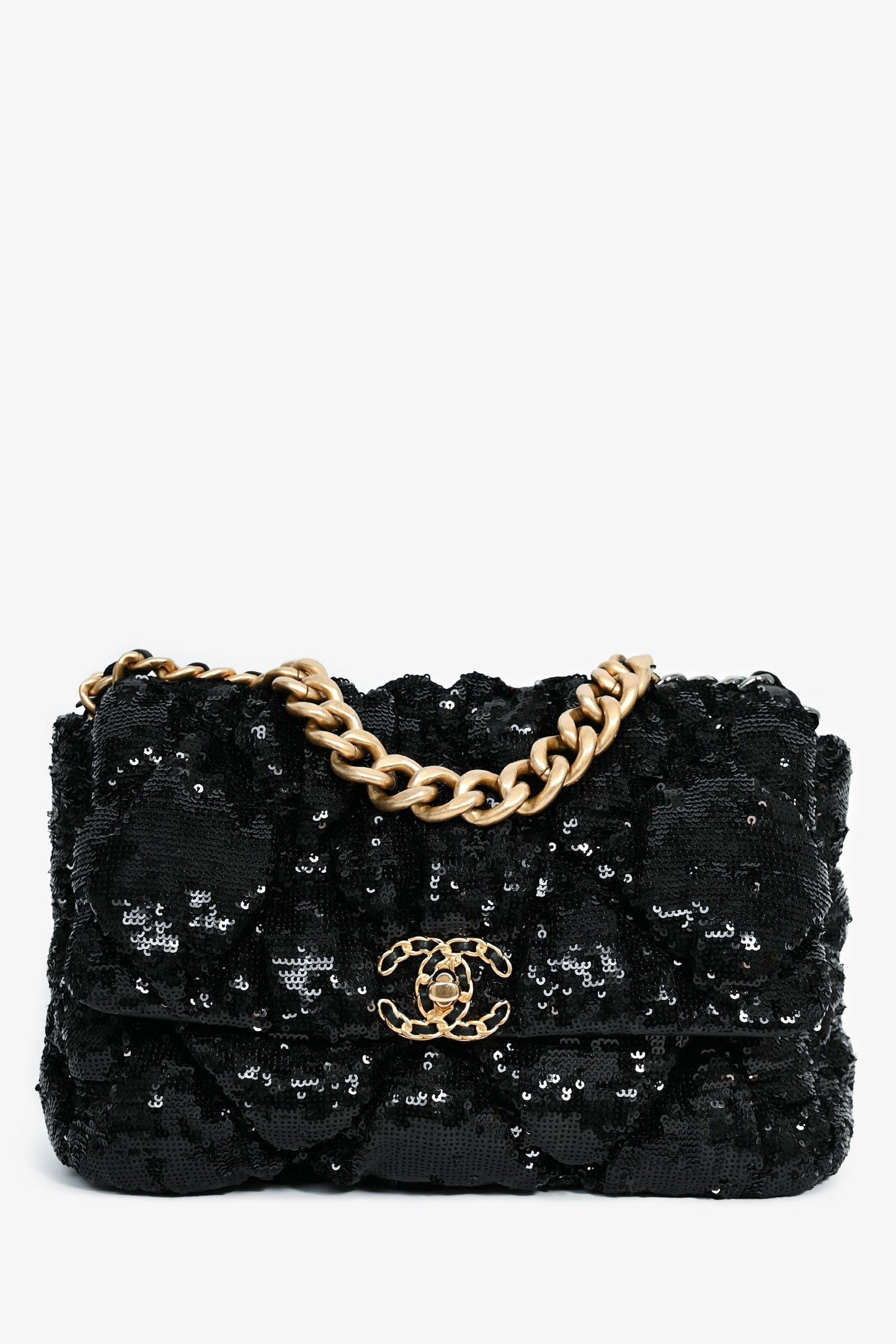 Chanel ™ Black Sequin Flap Bag - Rovelle Bags