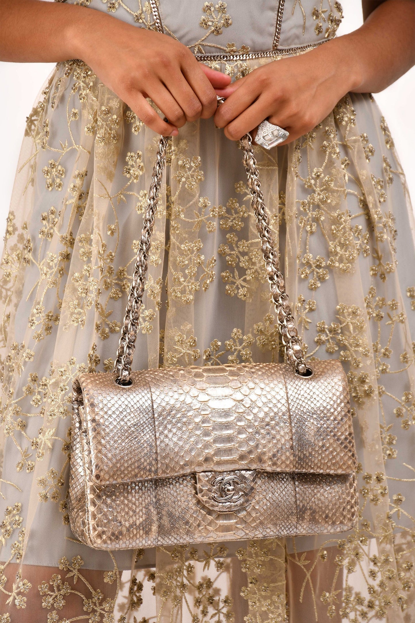 Chanel ™ 2012 Silver Shoulder Bag - Rovelle Bags